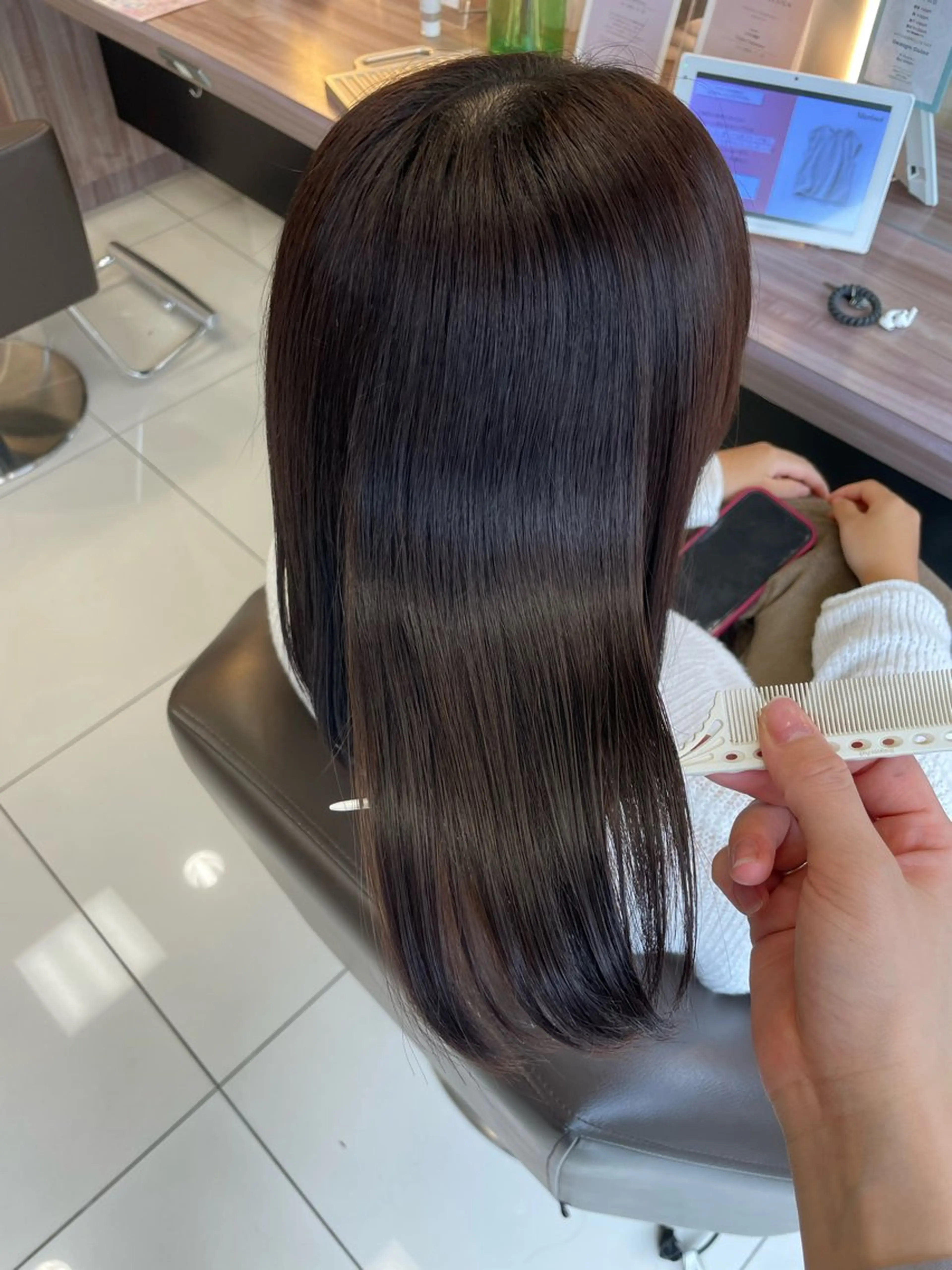 ミディアム トリートメント 鎌倉/アレンジ/暗髪 /髪質改善/ ユキミのヘアスタイル
