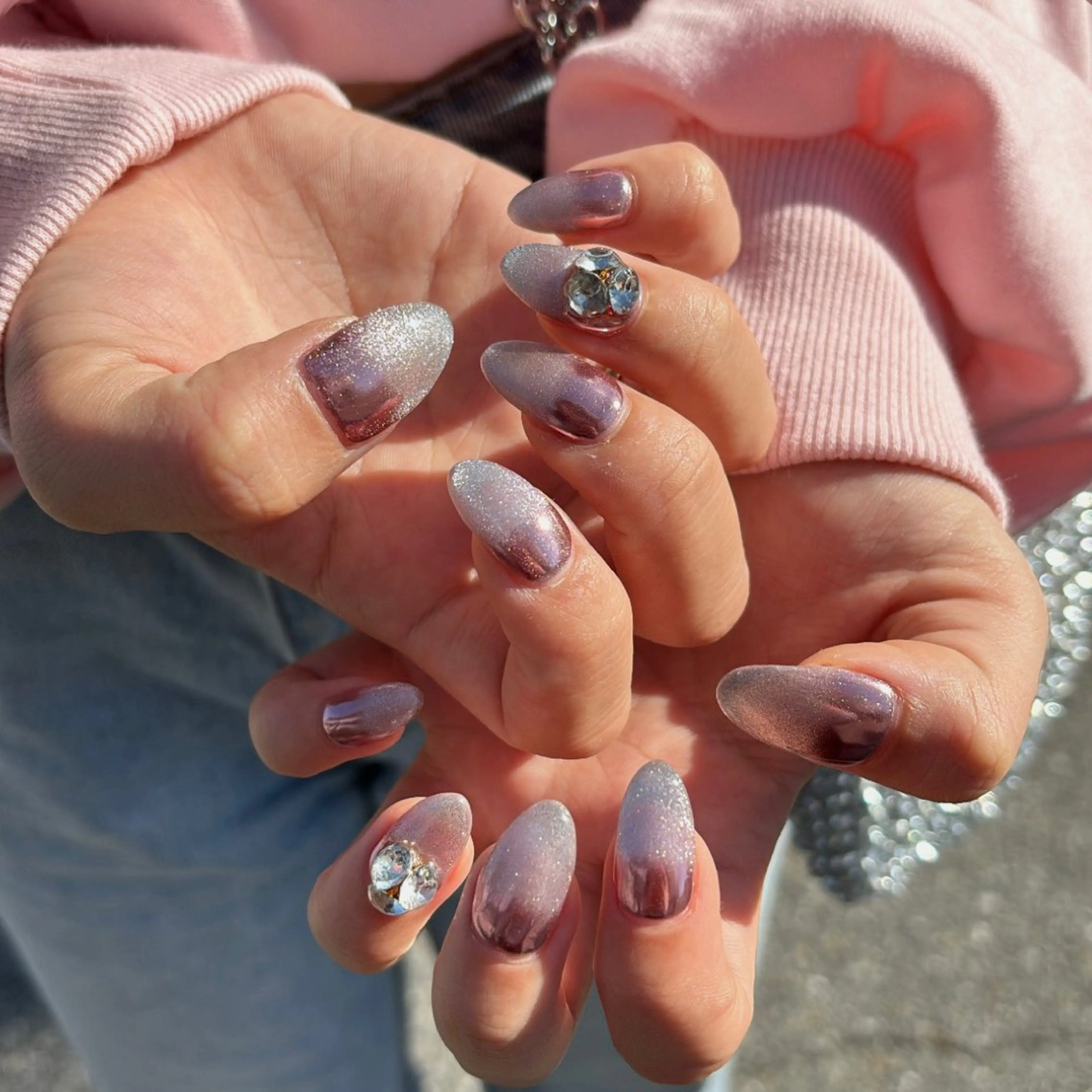 ネイル マグネットネイル ミラーネイル 加藤 亜実のネイルデザイン