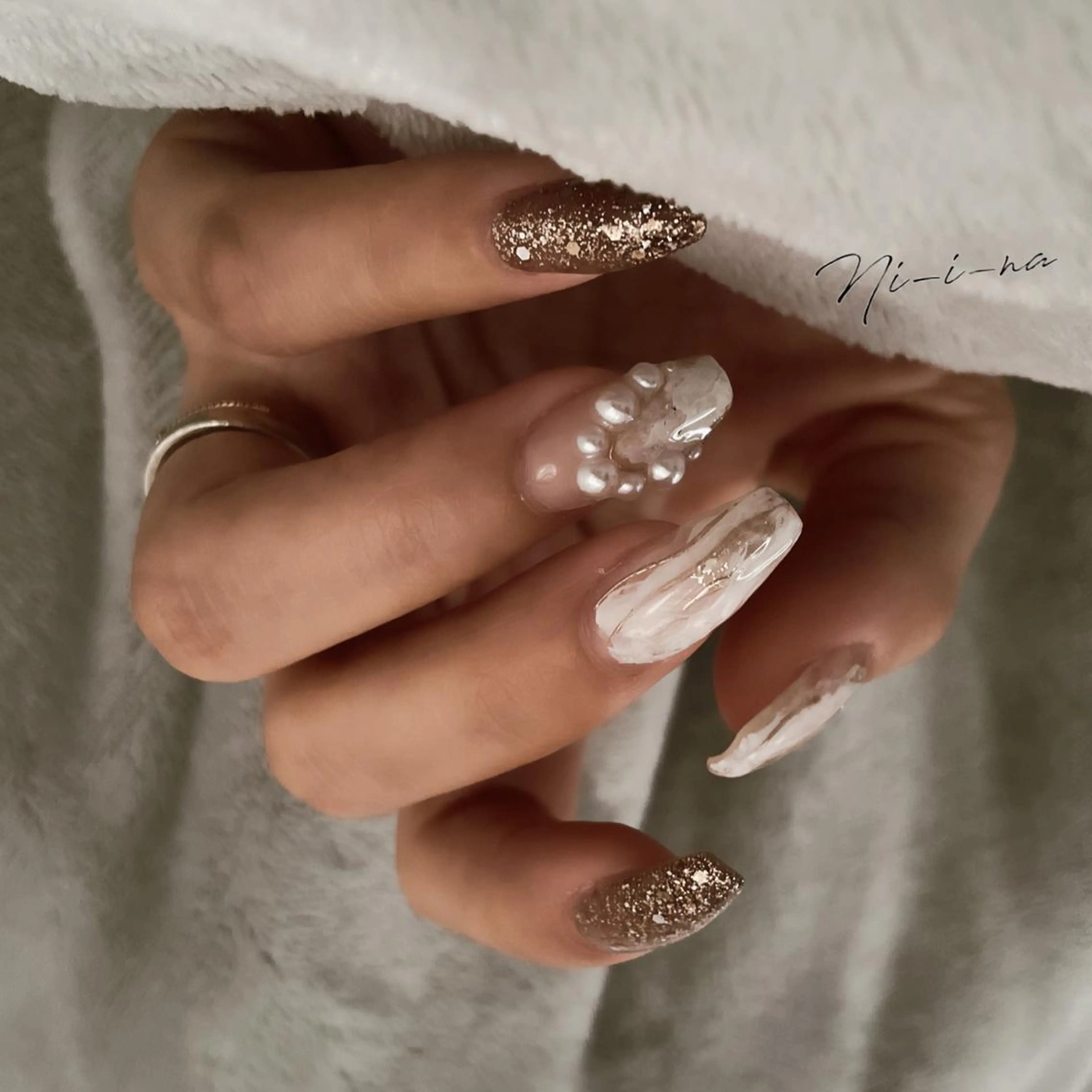 ネイル ニュアンスネイル ハンドネイル nail salon Ni-i-naのネイルデザイン