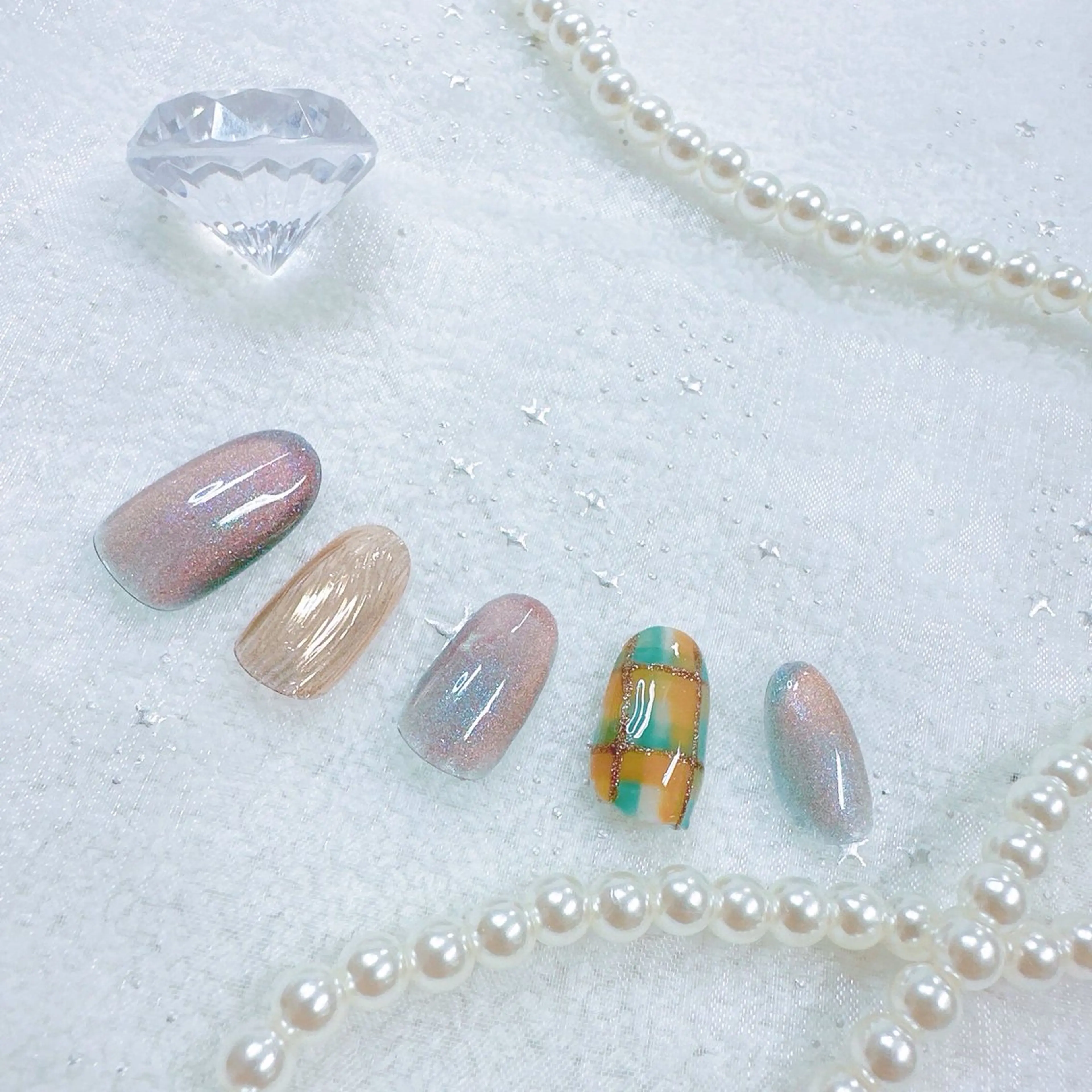 ネイル ハンドネイル ネイルPetit Ribbonのネイルデザイン