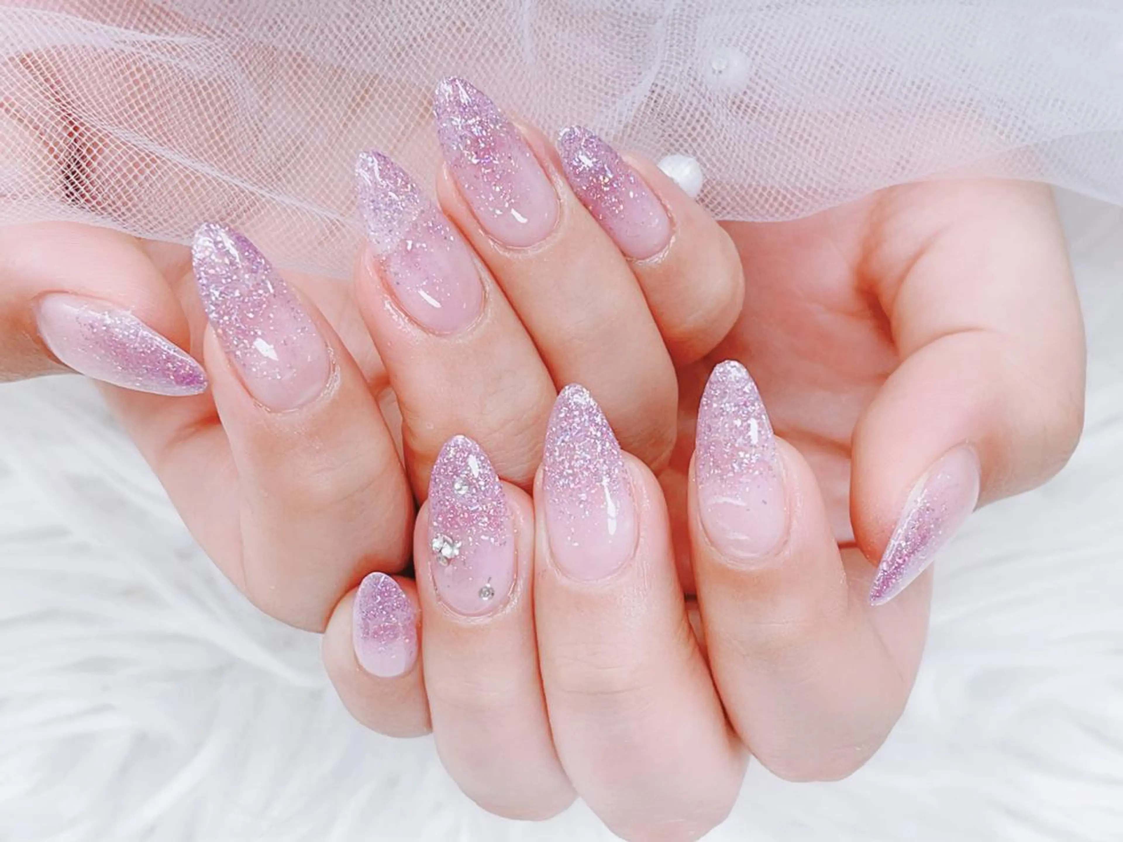 メンズ ネイル アートネイル フレンチネイル ジェルネイル キラキラネイル パラジェル Bloom kabukiのネイルデザイン