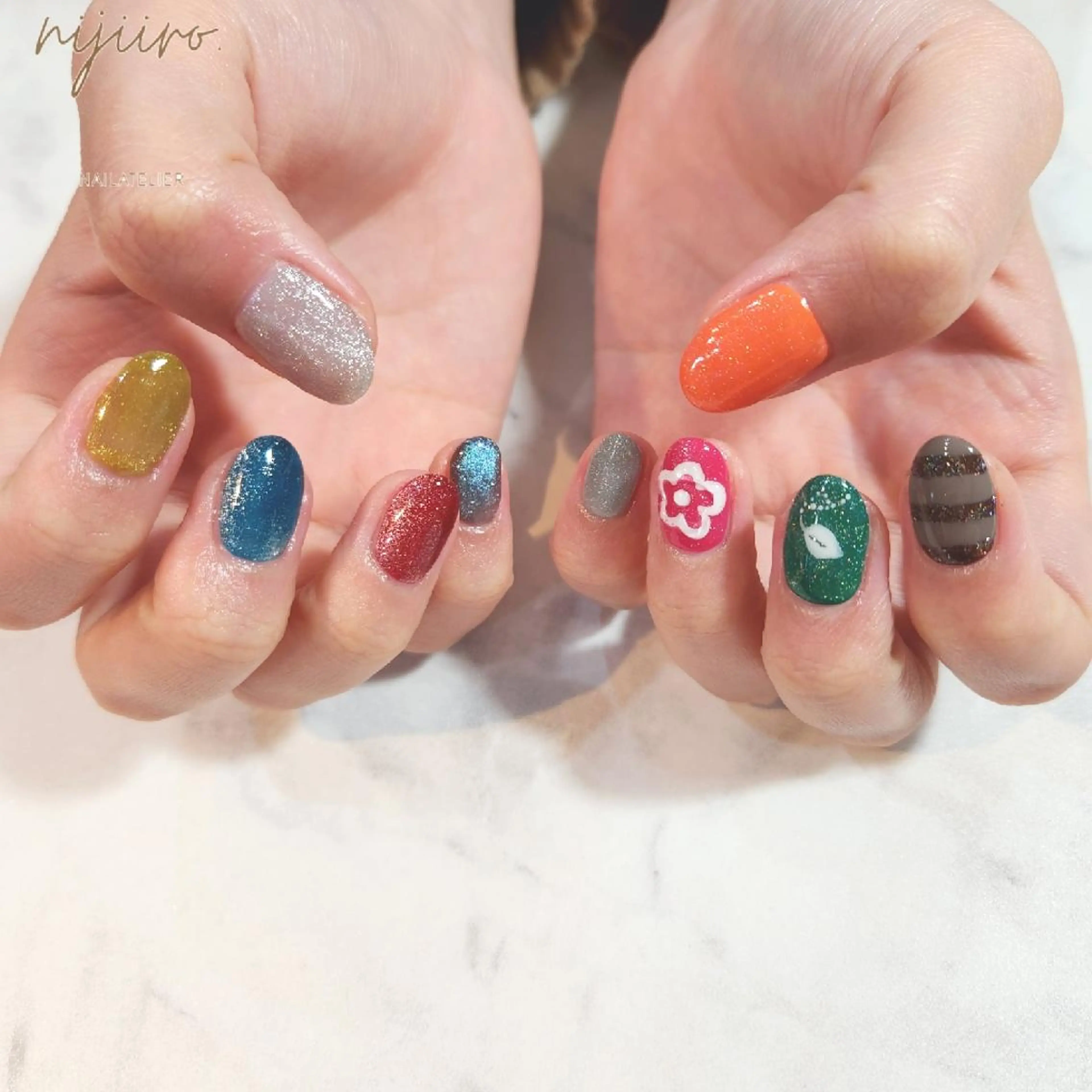 ネイル ハンドネイル nailatelier nijiiro.所属・nijiiro🌈 サトウのネイルデザイン