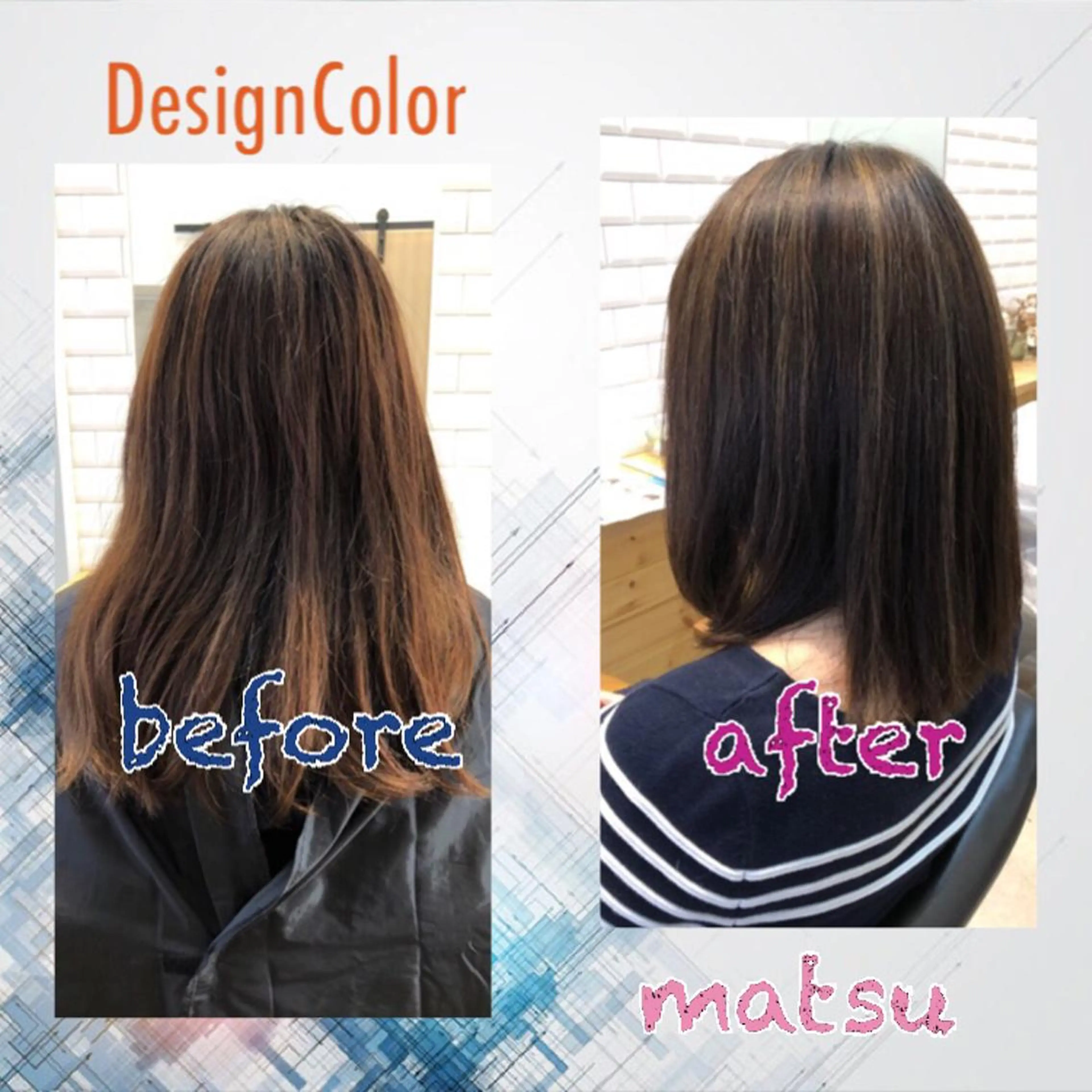 セミロング MATSU 🌟韓国🇰🇷のヘアスタイル