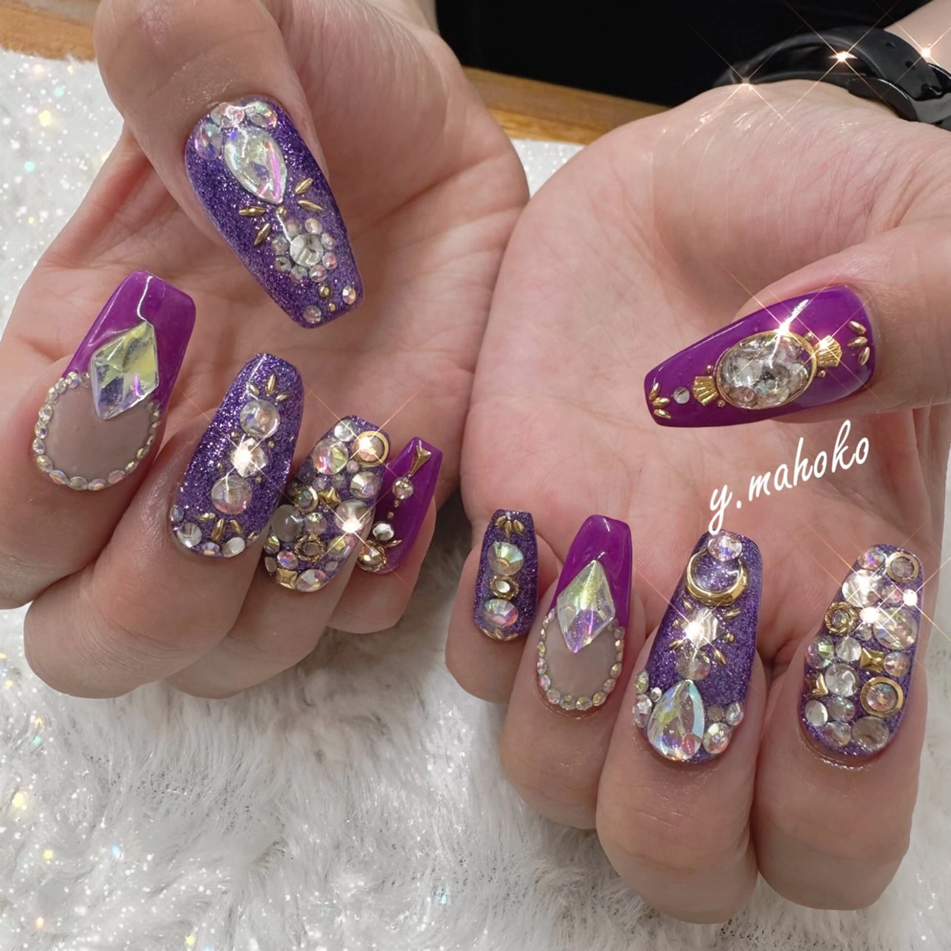 ネイル ハンドネイル She nail studio 原宿所属・パラジェル有/ スカルプ/mahoのネイルデザイン