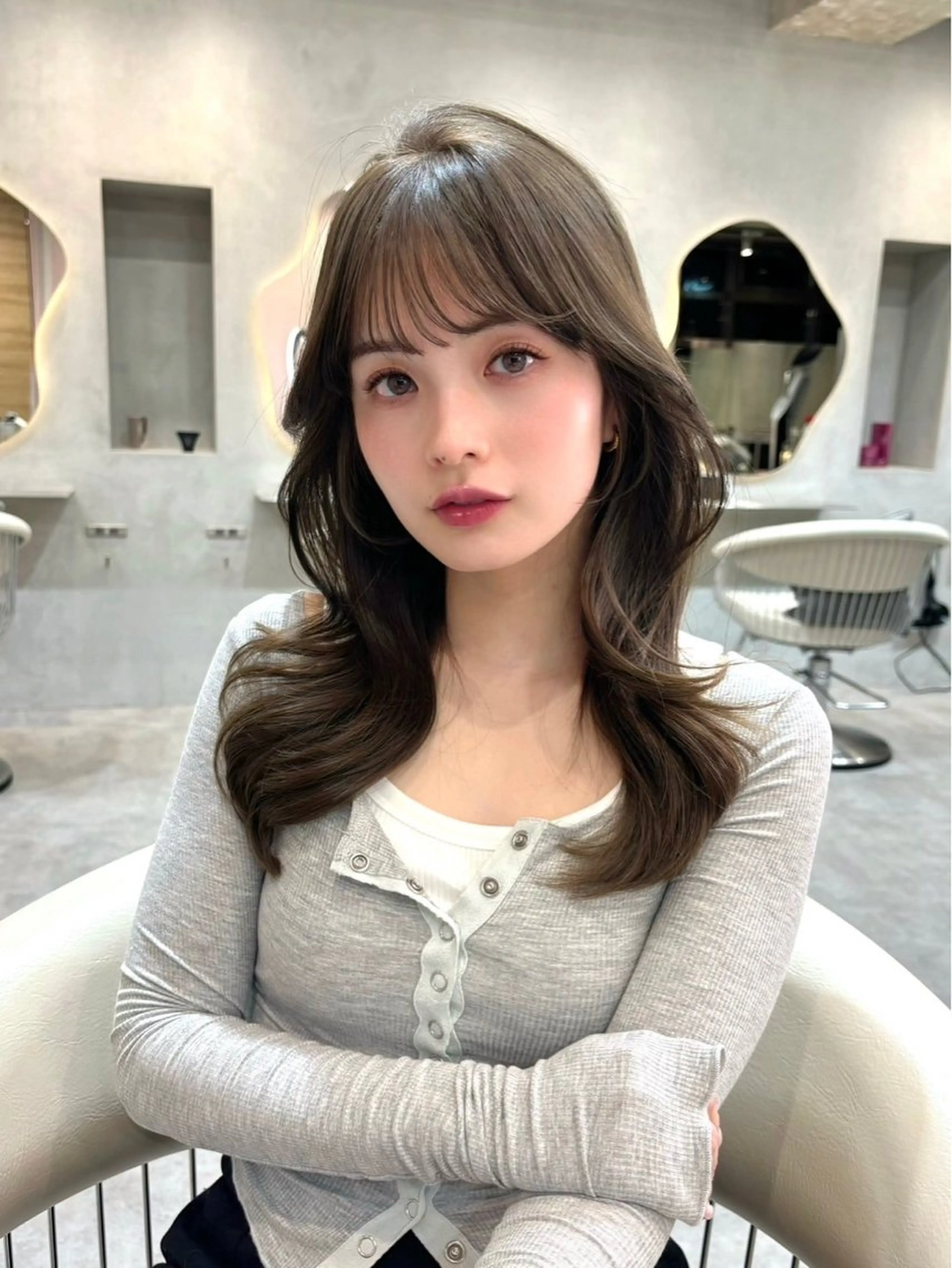 セミロング カット トリートメント ヘアセット 大宮‎🩵縮毛矯正 髪質改善 佐藤 和のヘアスタイル