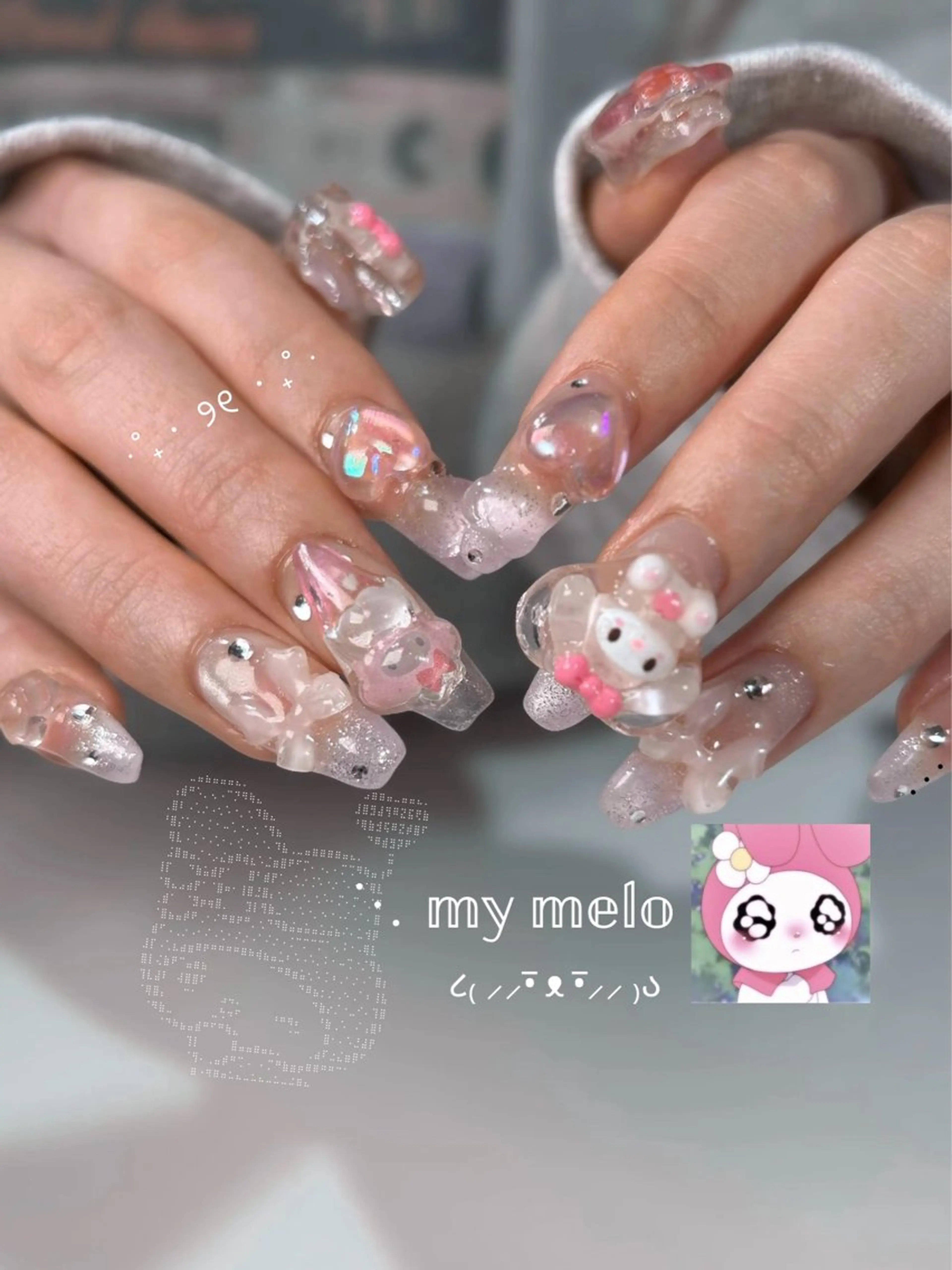 オフなし+180分つけ放題コース🤍（両手で10本程度アートやストーンがのせられます）（※複雑なアートの場合は要相談）の写真