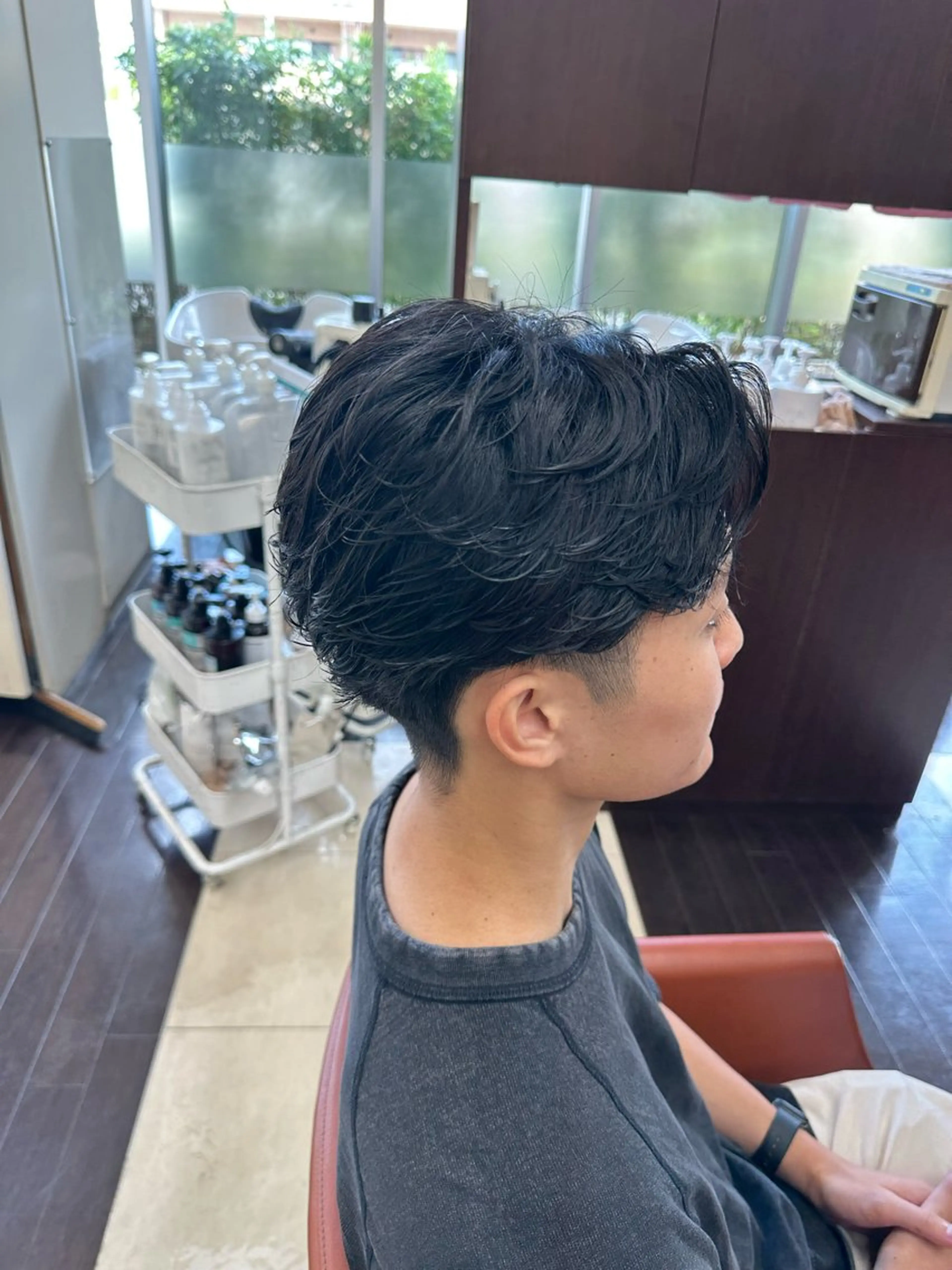 ショート カラー パーマ メンズ フェザーパーマ メンズパーマ カット パーマ ヘアセット 毎月230人担当/ メンズヘア/清和武虎のヘアスタイル