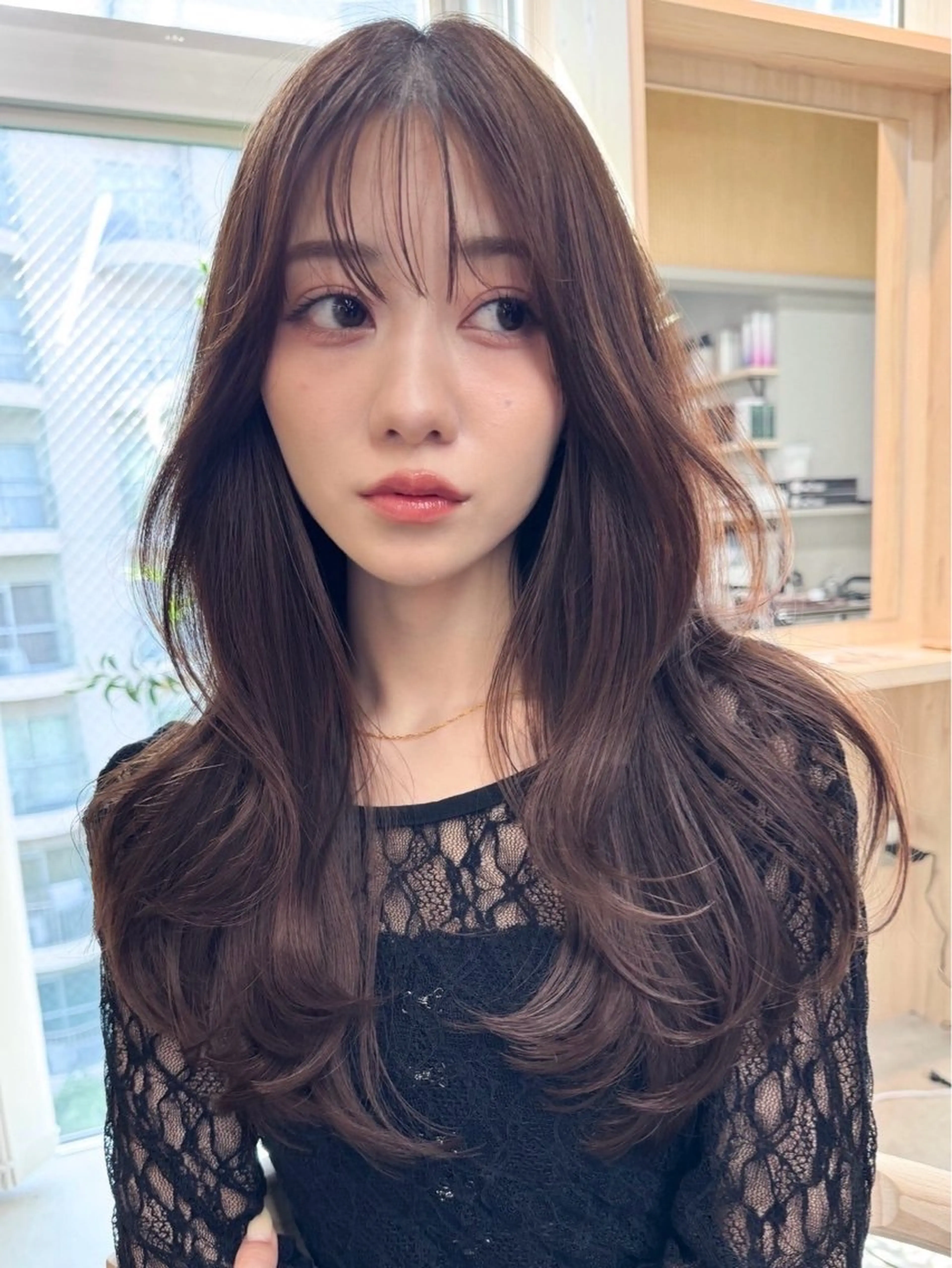 セミロング カラー ヘアアレンジ カット ✨レイヤーカット/透 名感カラー特化✨のヘアスタイル