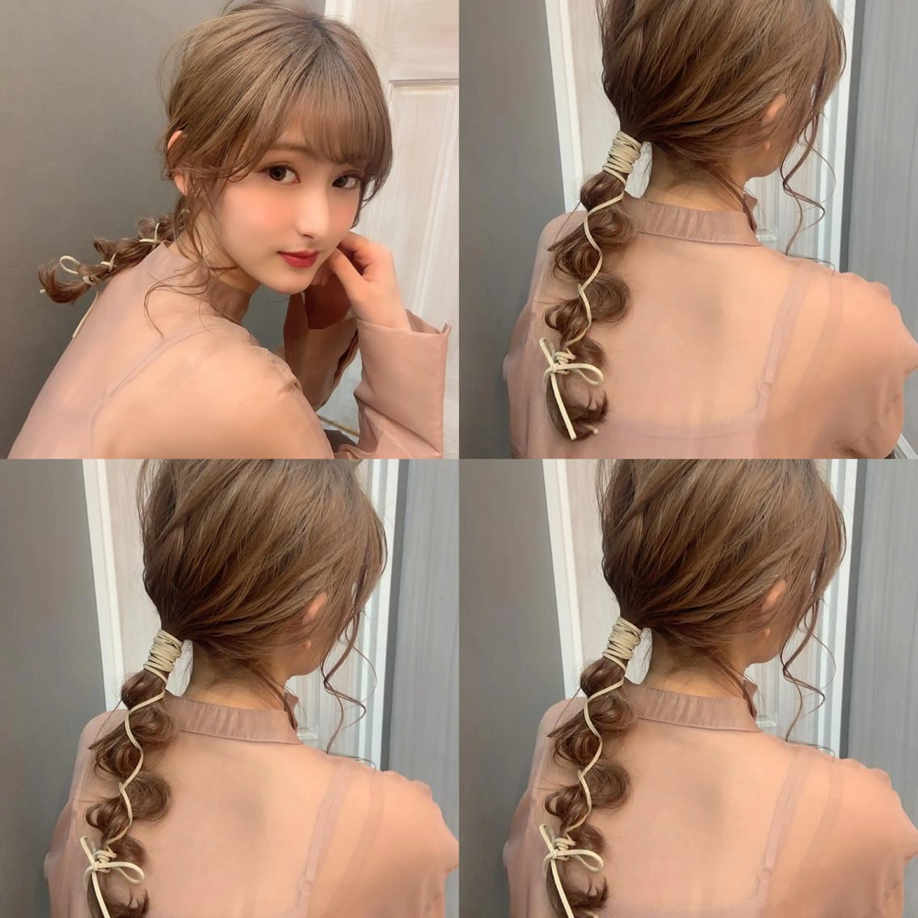 セミロング ヘアアレンジ 🤍透明感/韓国風 🤍サクラギヒトミのヘアスタイル