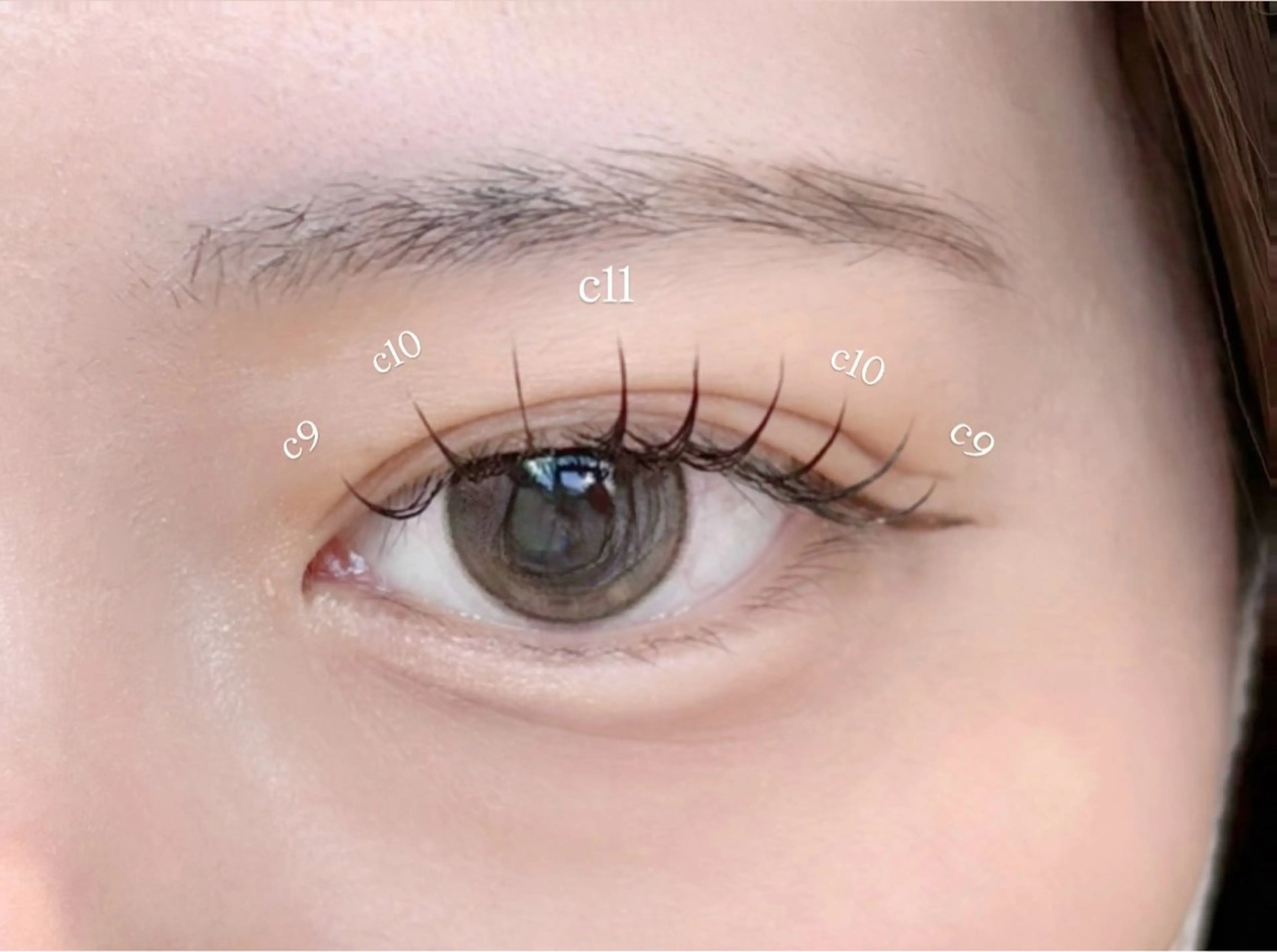 マツエク・マツパ Cカール ナチュラル 神田 紗江のマツエク・マツパデザイン