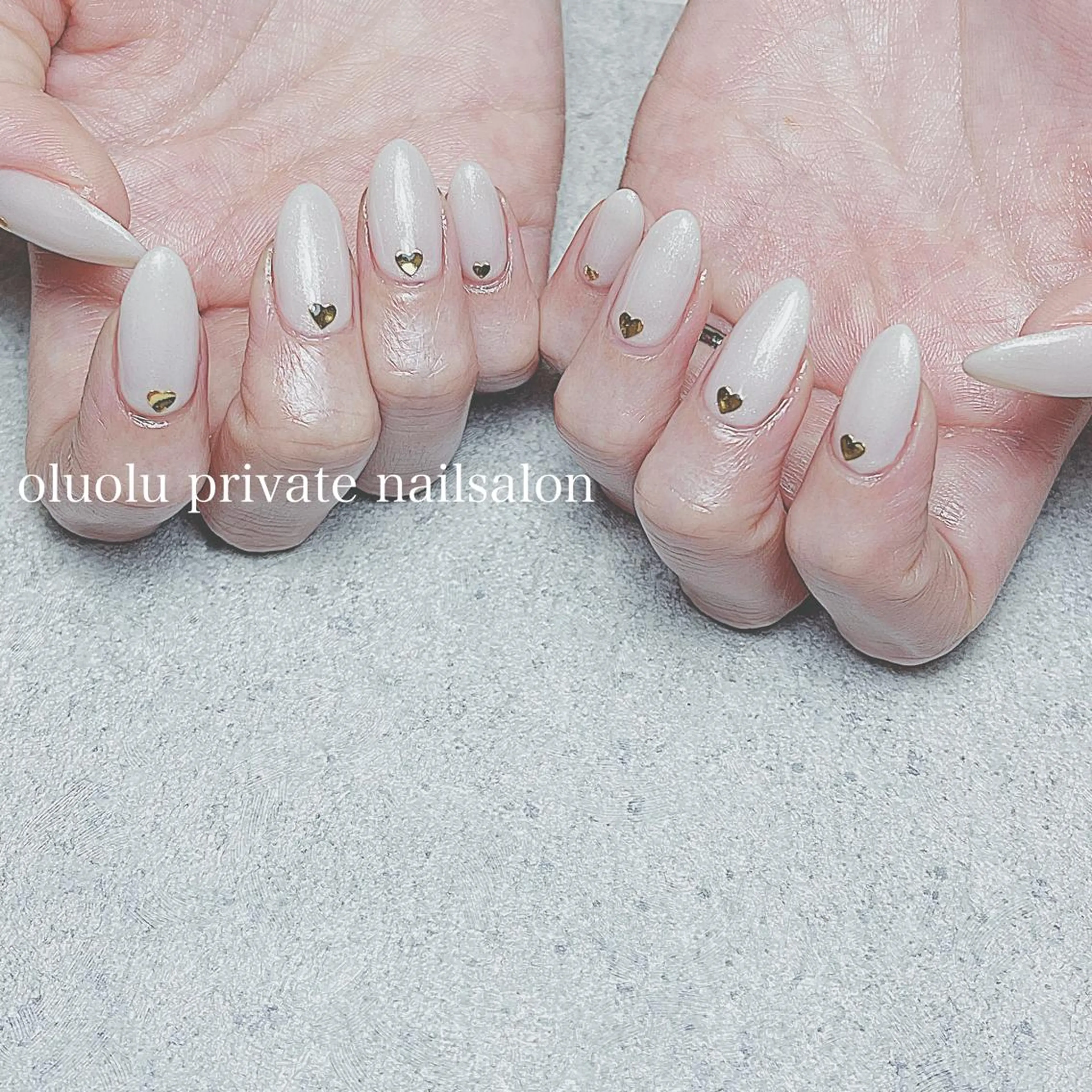 ネイル アートネイル フットネイル ハート シンプルネイル ハンドネイル 大村 紬華のネイルデザイン