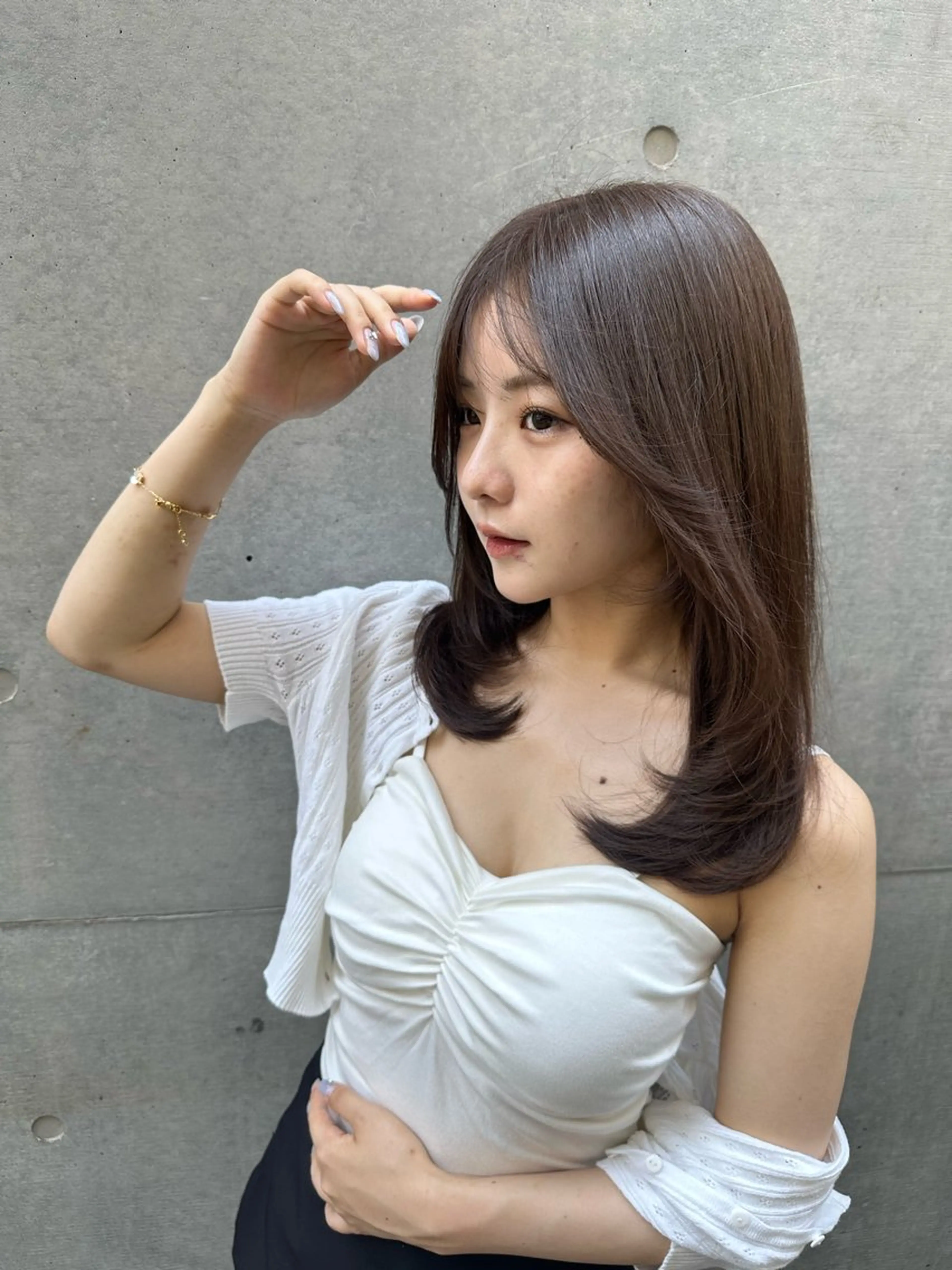 ロング カット ヘアカラー レイヤー/顔周り /ボブ/銀座/サラのヘアスタイル