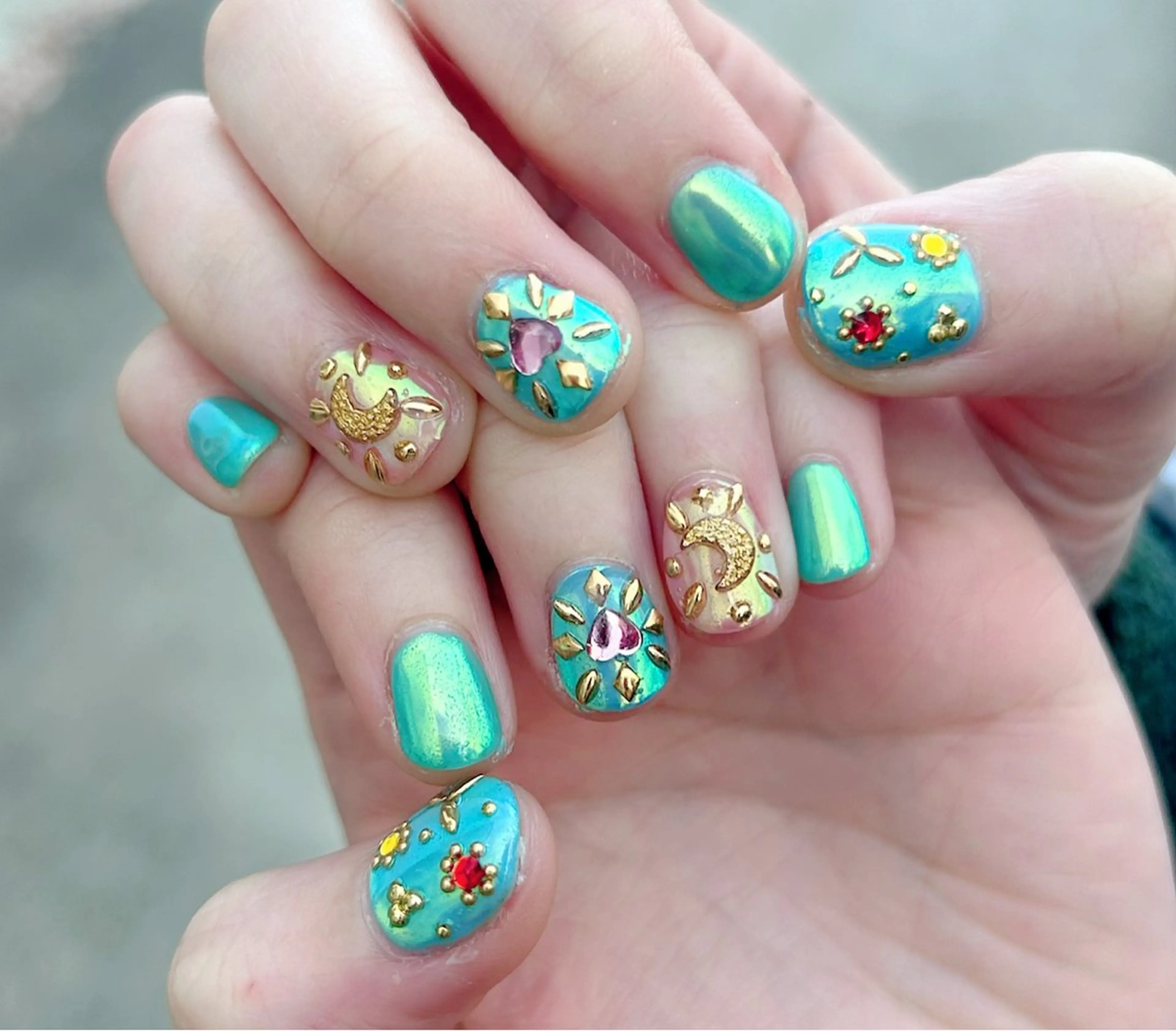 ネイル オーロラネイル ジェルネイル 持ち込み パラジェル ハンドネイル Nail Salon Ｄream Mamのネイルデザイン