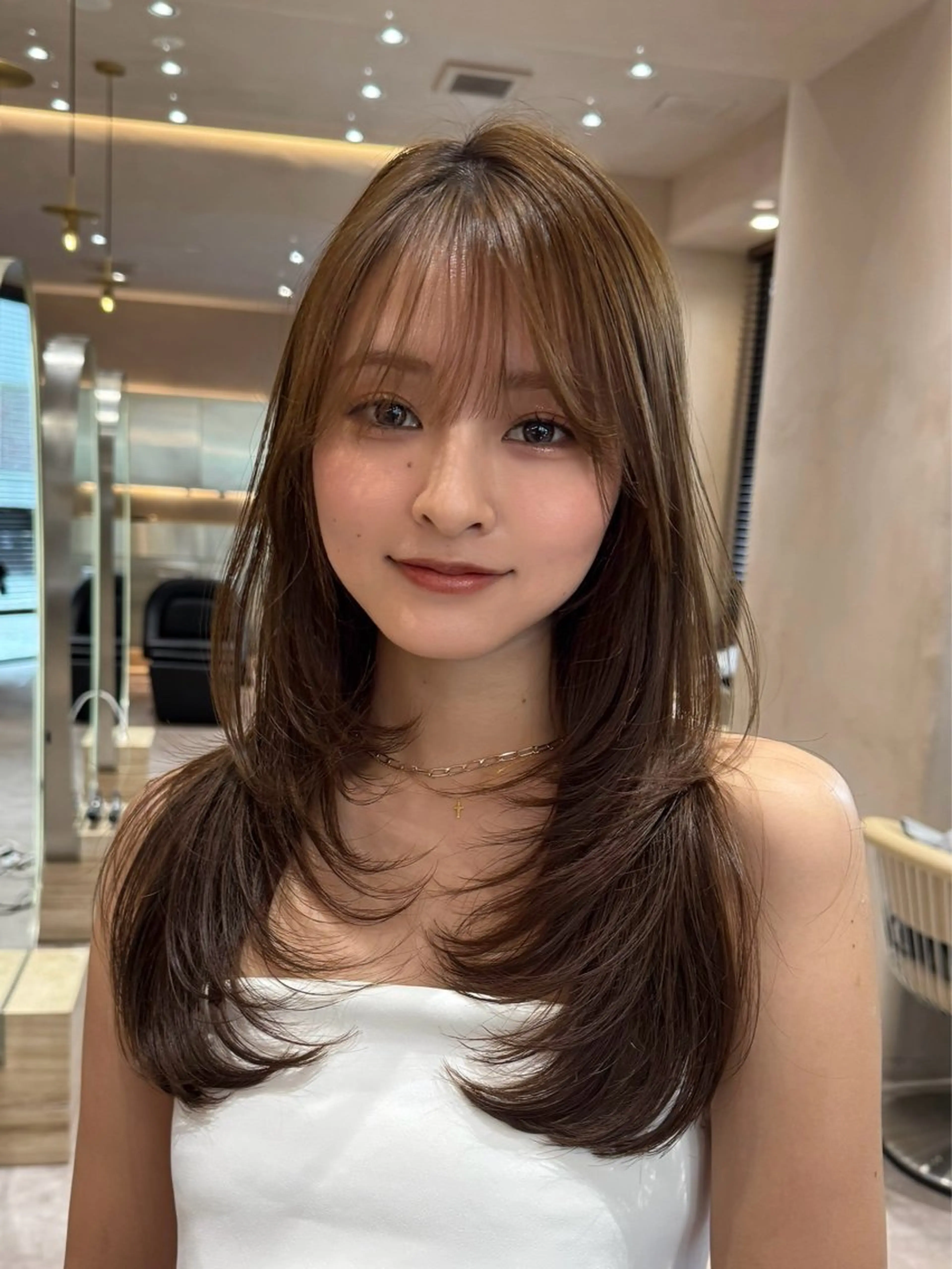 ロング カラー 韓国風ヘア レイヤーカット 似合わせカット 小顔カット カット ヘアカラー ヘアセット 韓国レイヤー🇰🇷 韓国研修◎渋谷カイトのヘアスタイル