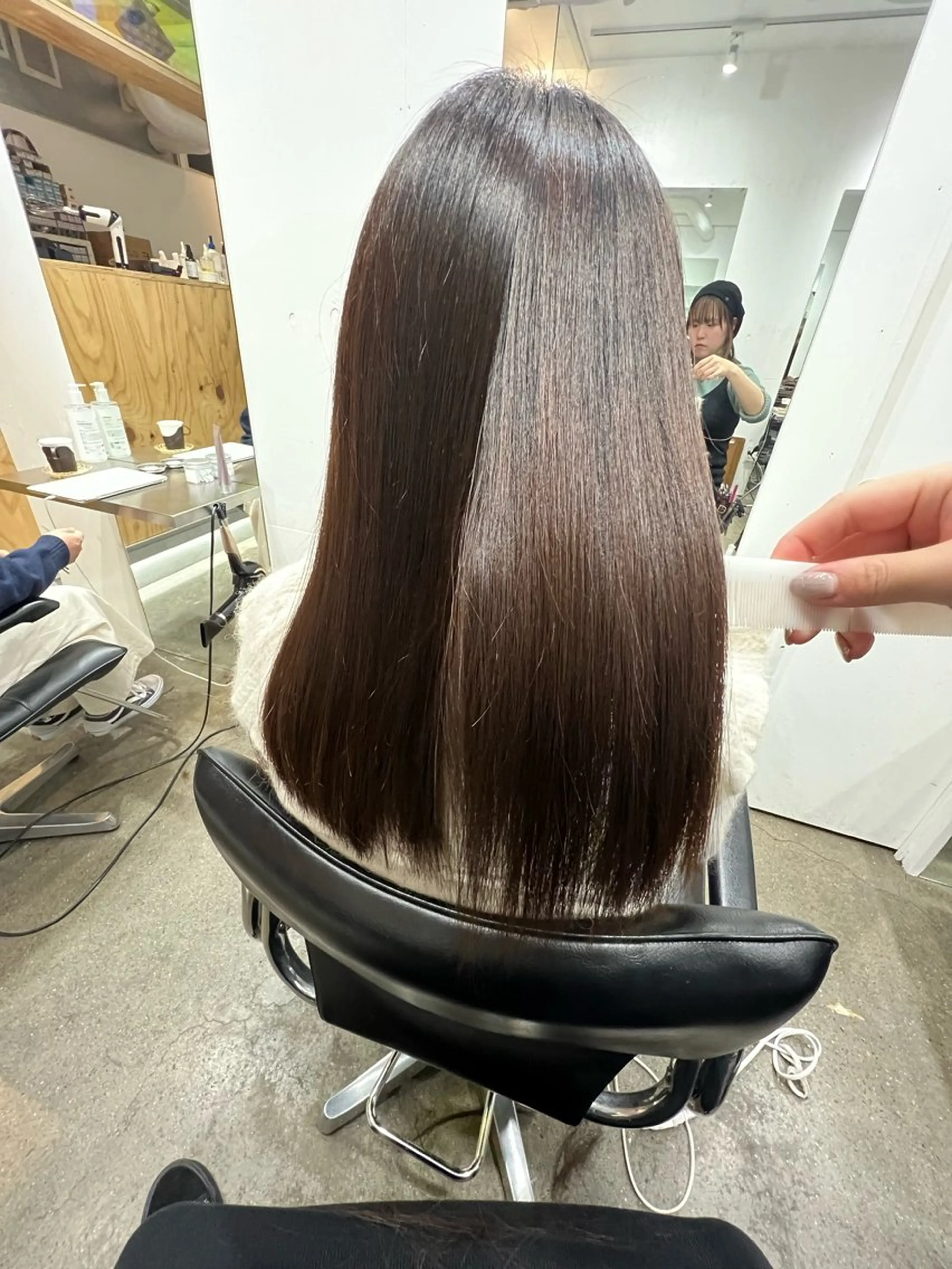 ロング カラー 髪質改善 トリートメント カット ヘアカラー パーマ 縮毛矯正 トリートメント ヘッドスパ ヘアセット ✨髪質改善矯正× ブリーチ✨YU-KIのヘアスタイル