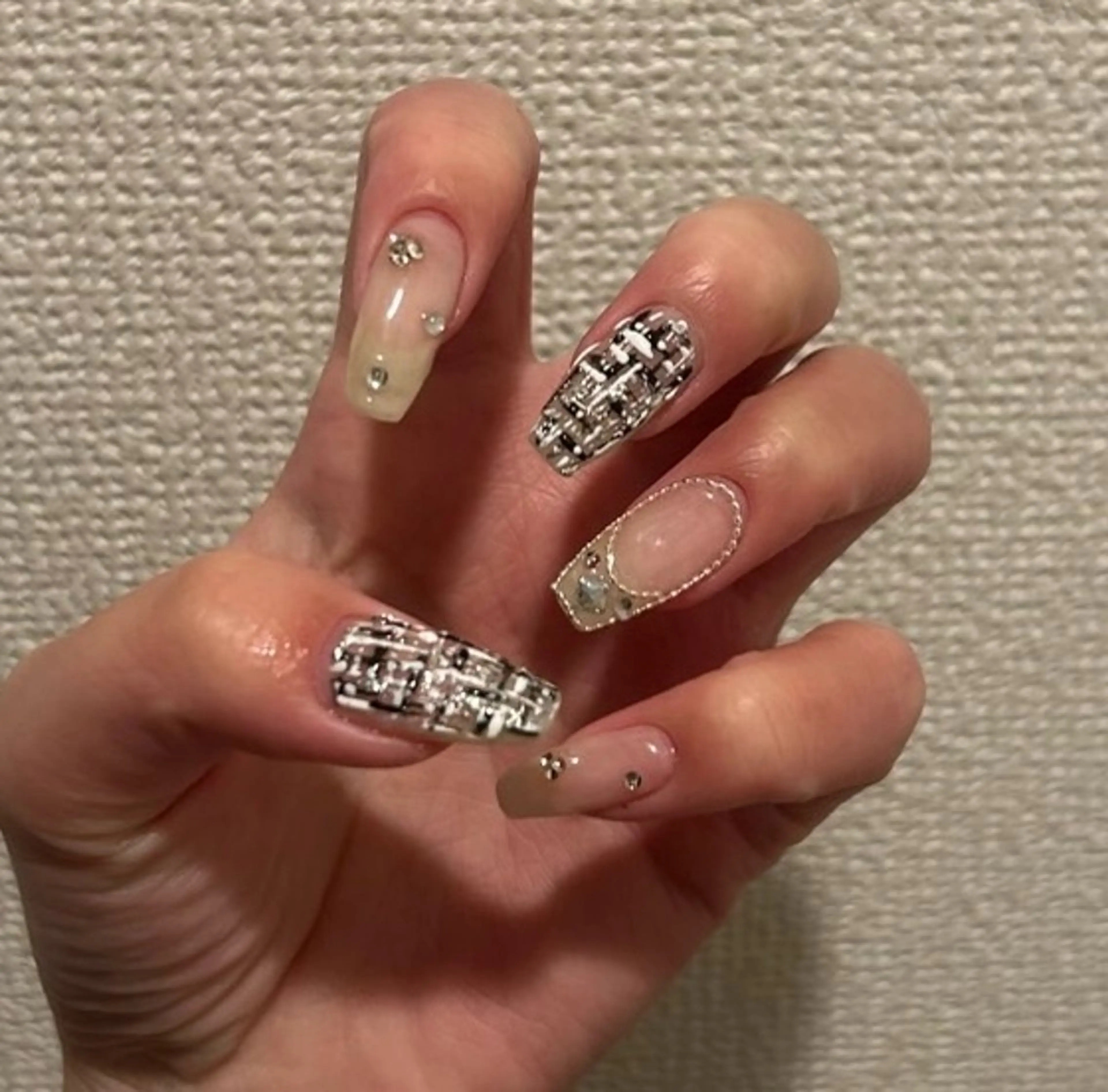 ネイル ツイードネイル エステ／ネイル/脱毛 R.Msalonのネイルデザイン