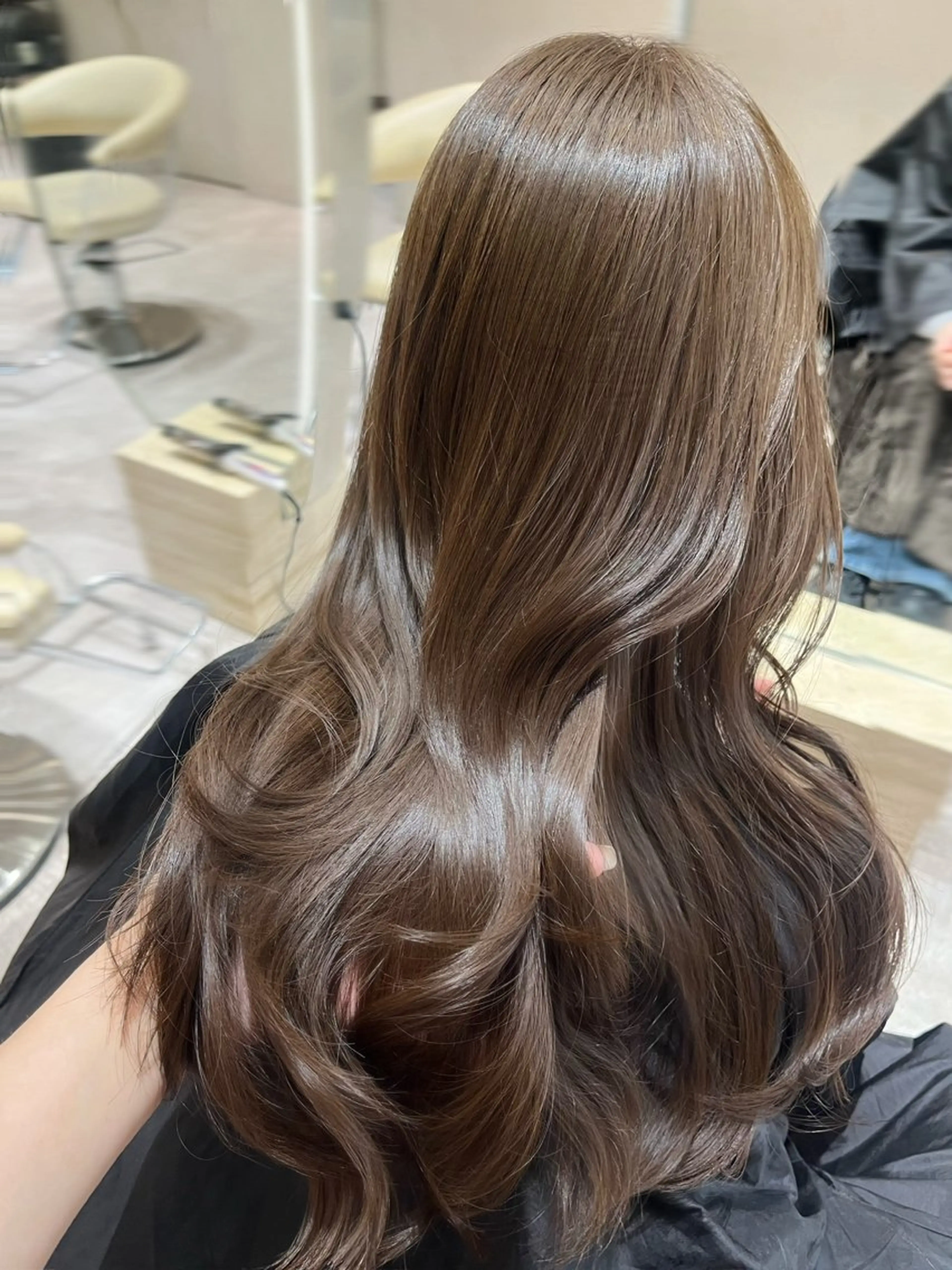 セミロング カラー カット ヘアカラー 顔周りカット/ 透明感カラー/ユナのヘアスタイル