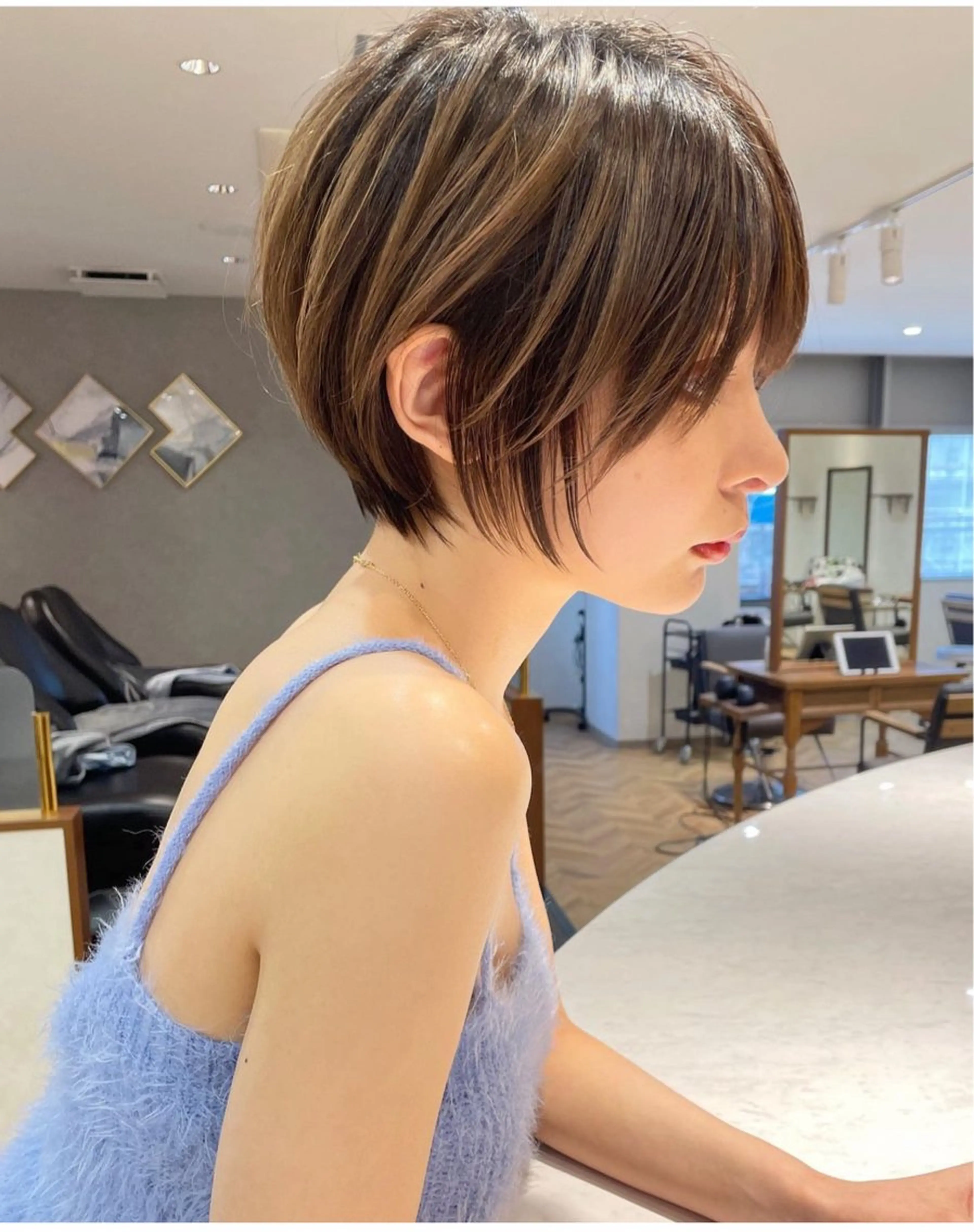 ショート 似合わせカット カット トリートメント 透明感カラー　中嶋 将城のヘアスタイル