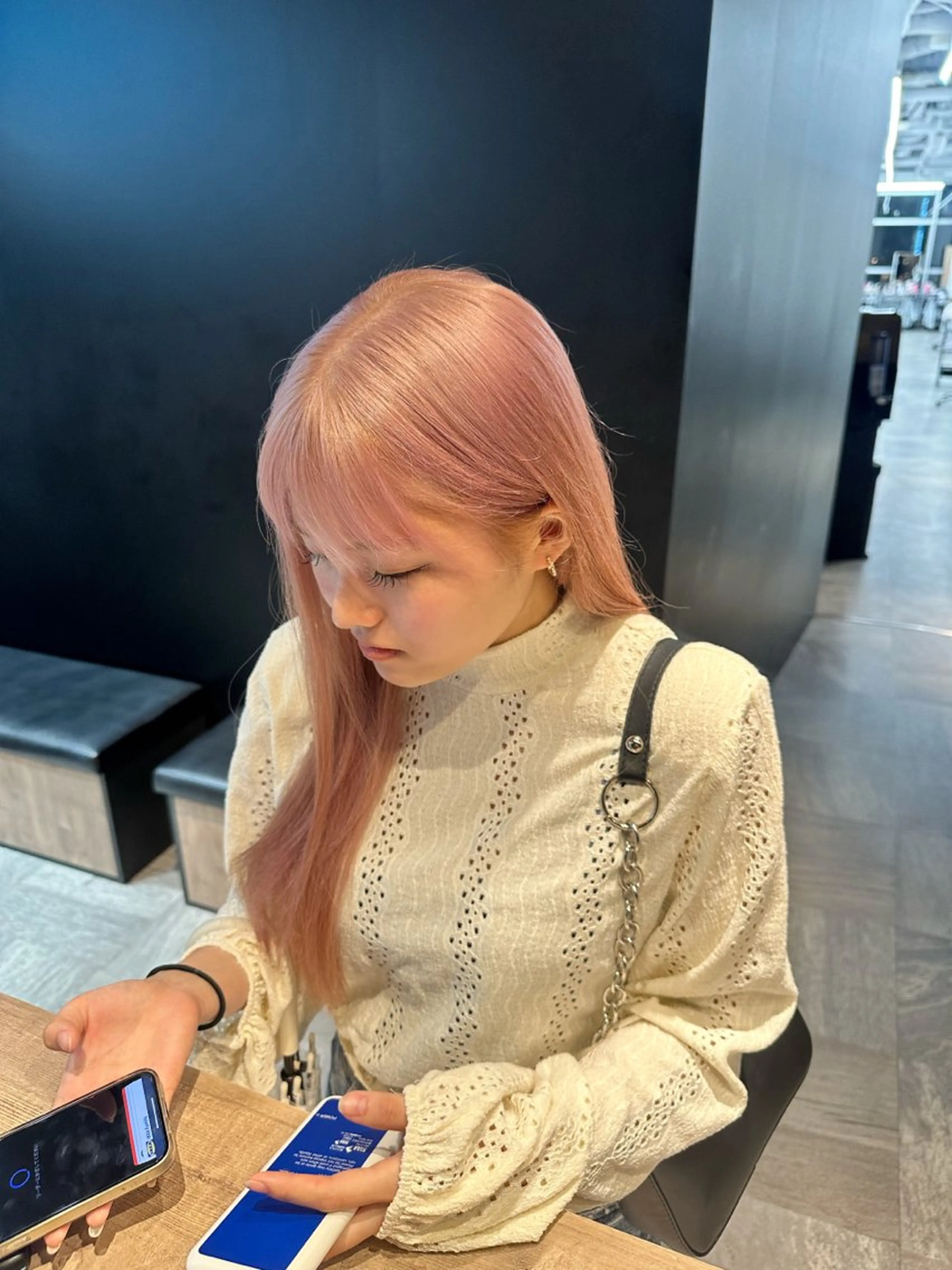 ロング カラー 顔まわりカット/艶髪 カラー✨けいとのヘアスタイル