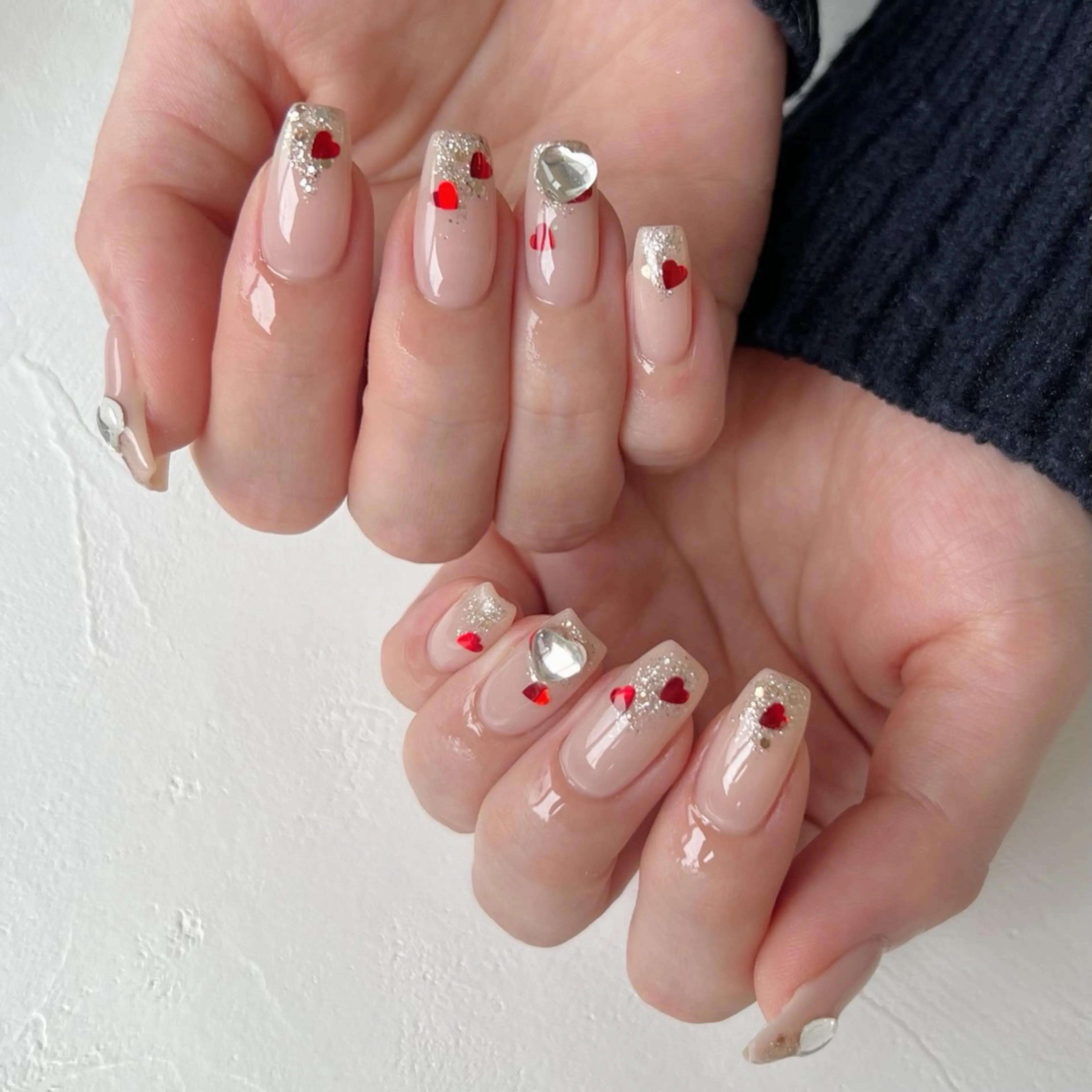 ネイル ハート ハンドネイル 川端 京香のネイルデザイン