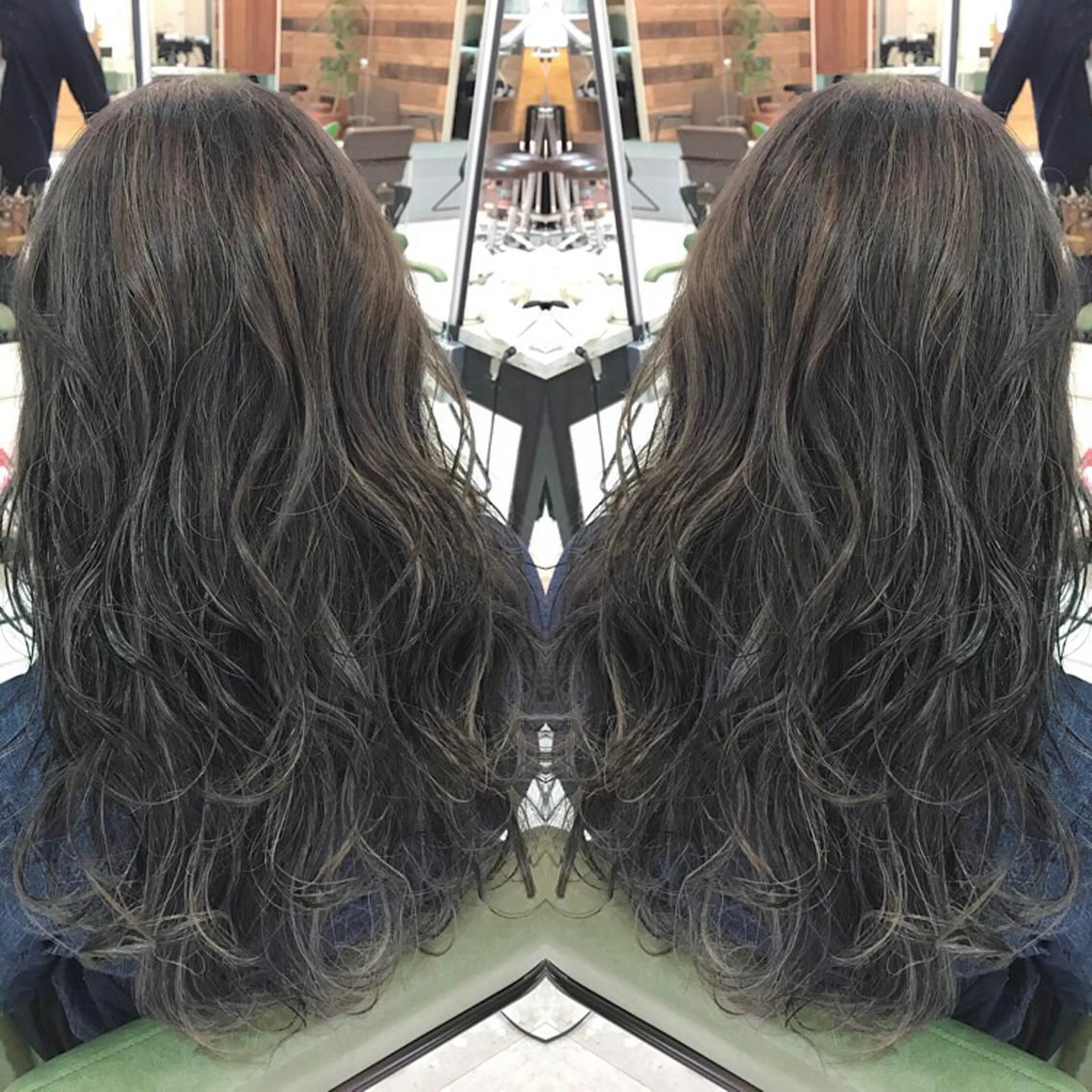 ロング カラー グレージュ ハイライトカラー ハイライト 青木 茂樹⭐️ 透明感カラーのヘアスタイル