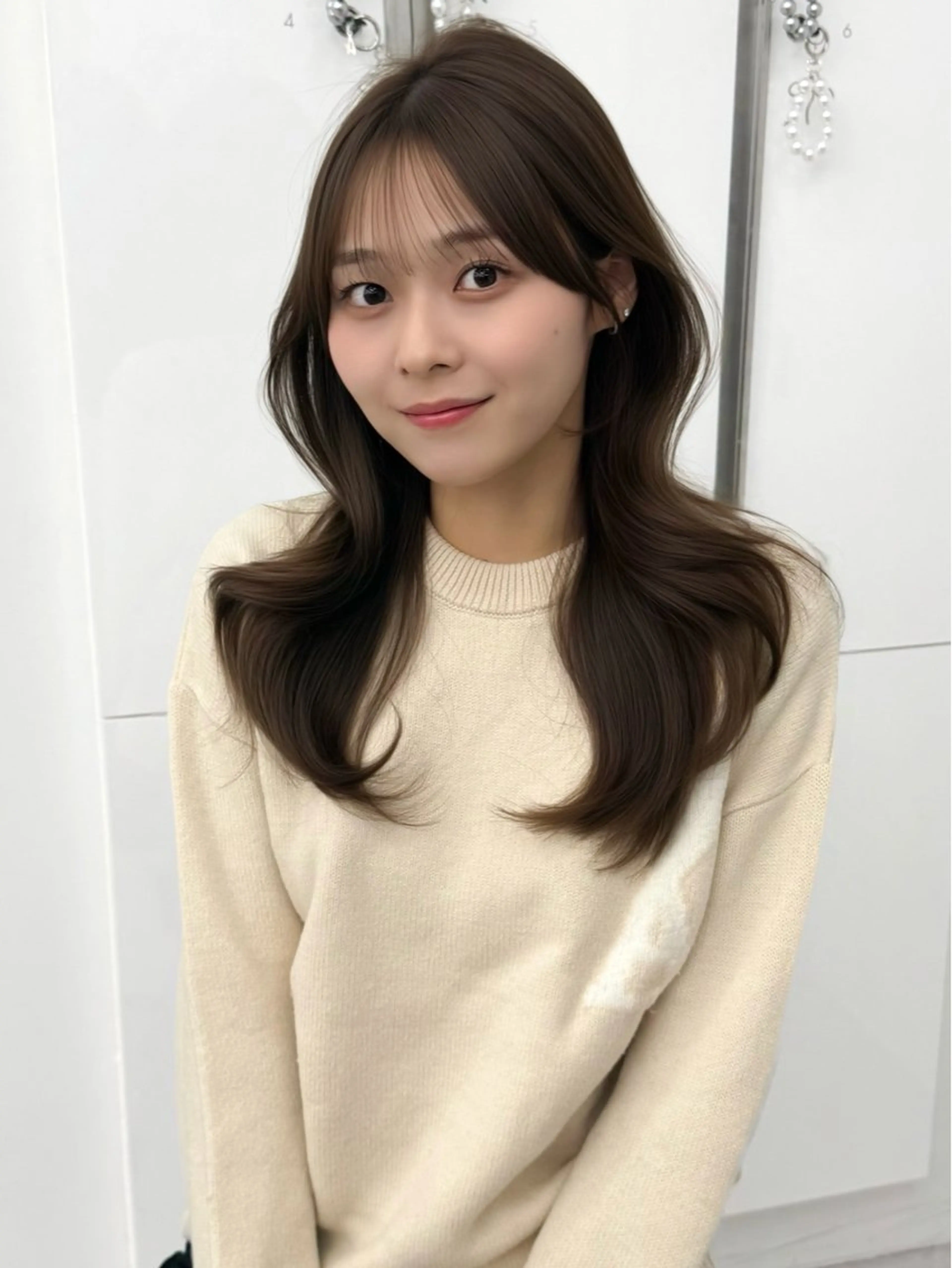 ミディアム カラー ヘアアレンジ カット ヘアカラー トリートメント 顔周り&ミディアム 特化/池袋/kokiのヘアスタイル