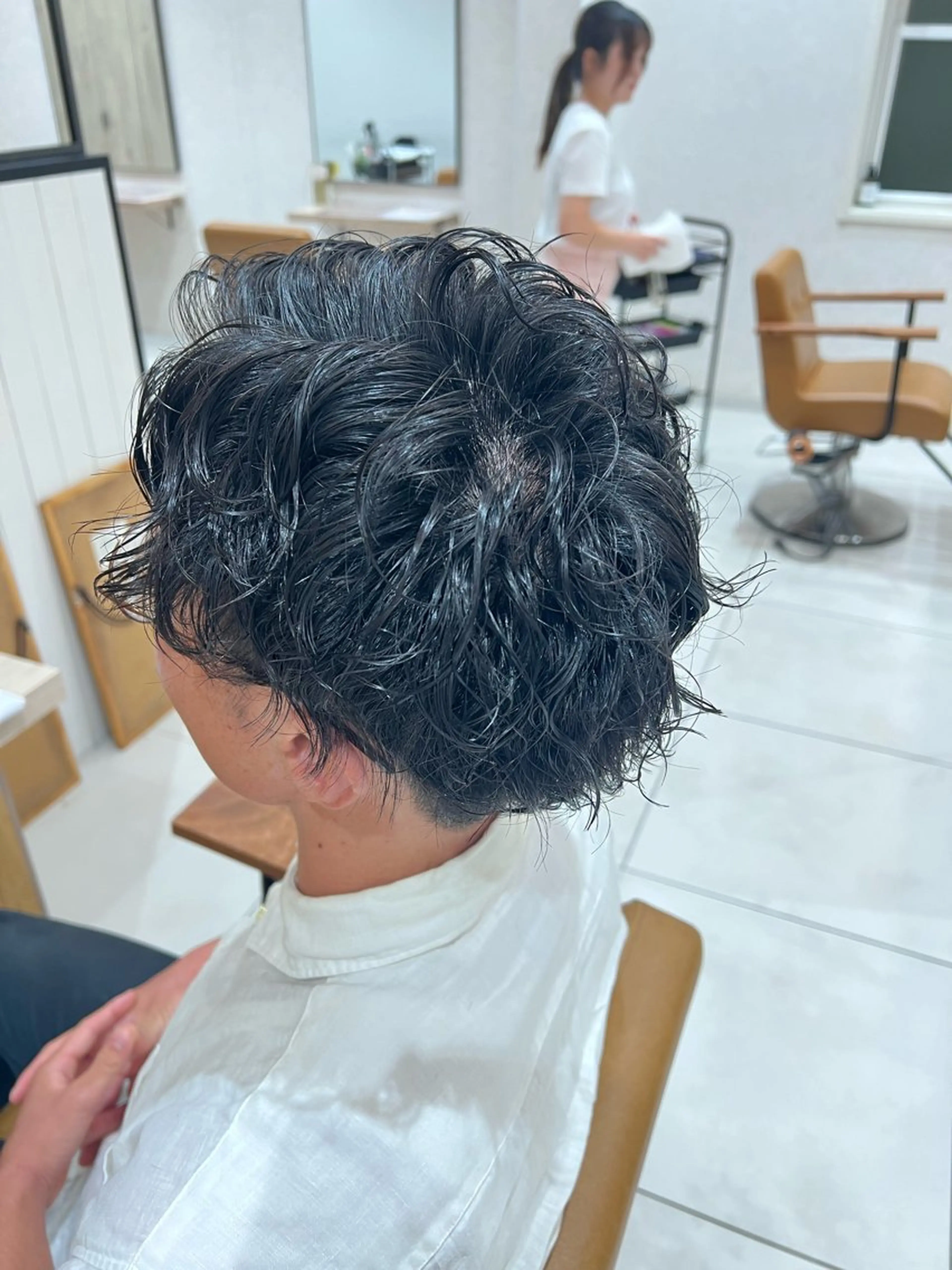 メンズ メンズパーマ レディースショート／ メンズ特化タケシ🍔のヘアスタイル