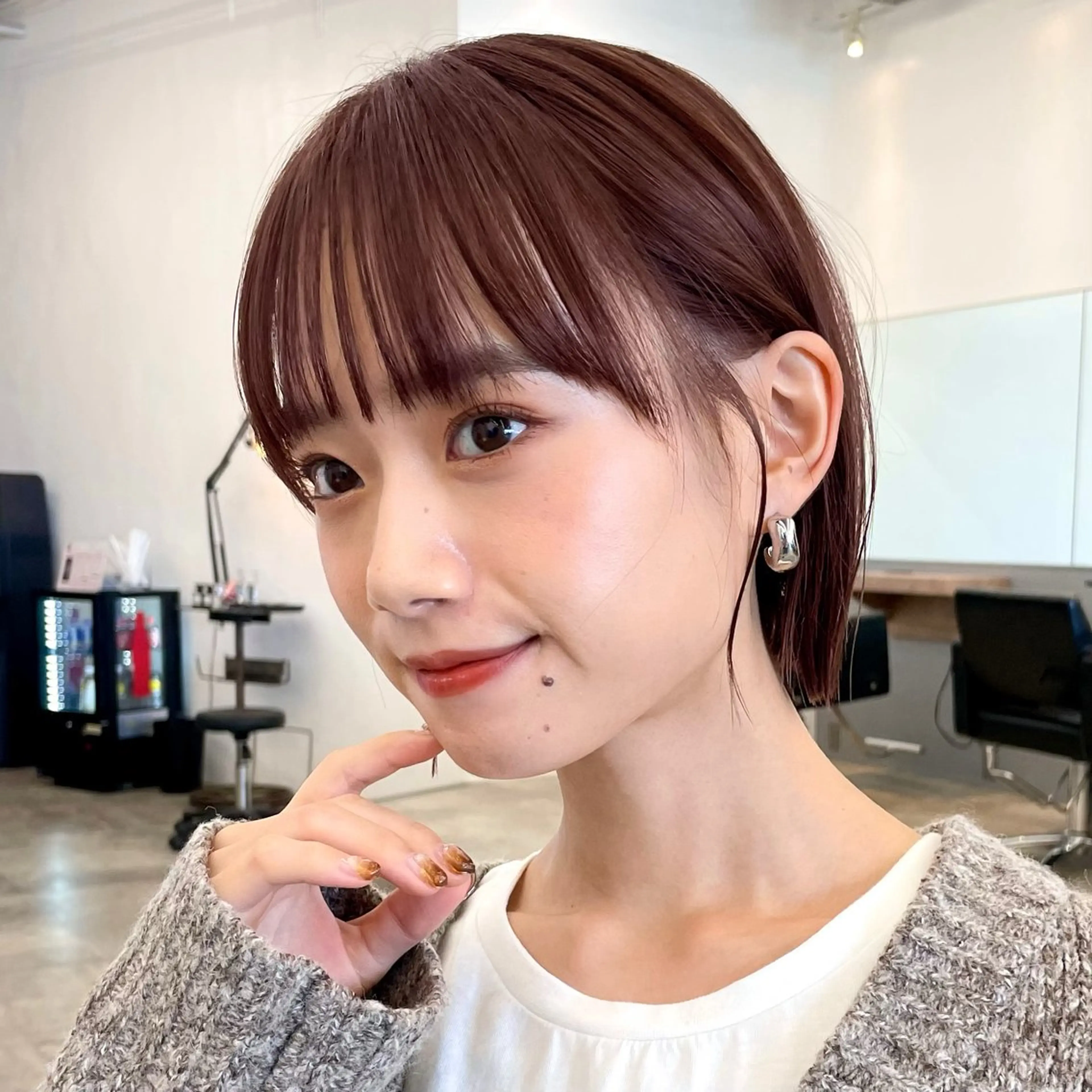 【🉐当日限定💗】似合わせボブカット✂️➕🍒ツヤ髪ケアカラー🌹➕髪質改善トリートメント✨️➕marbb付き️🫧の写真