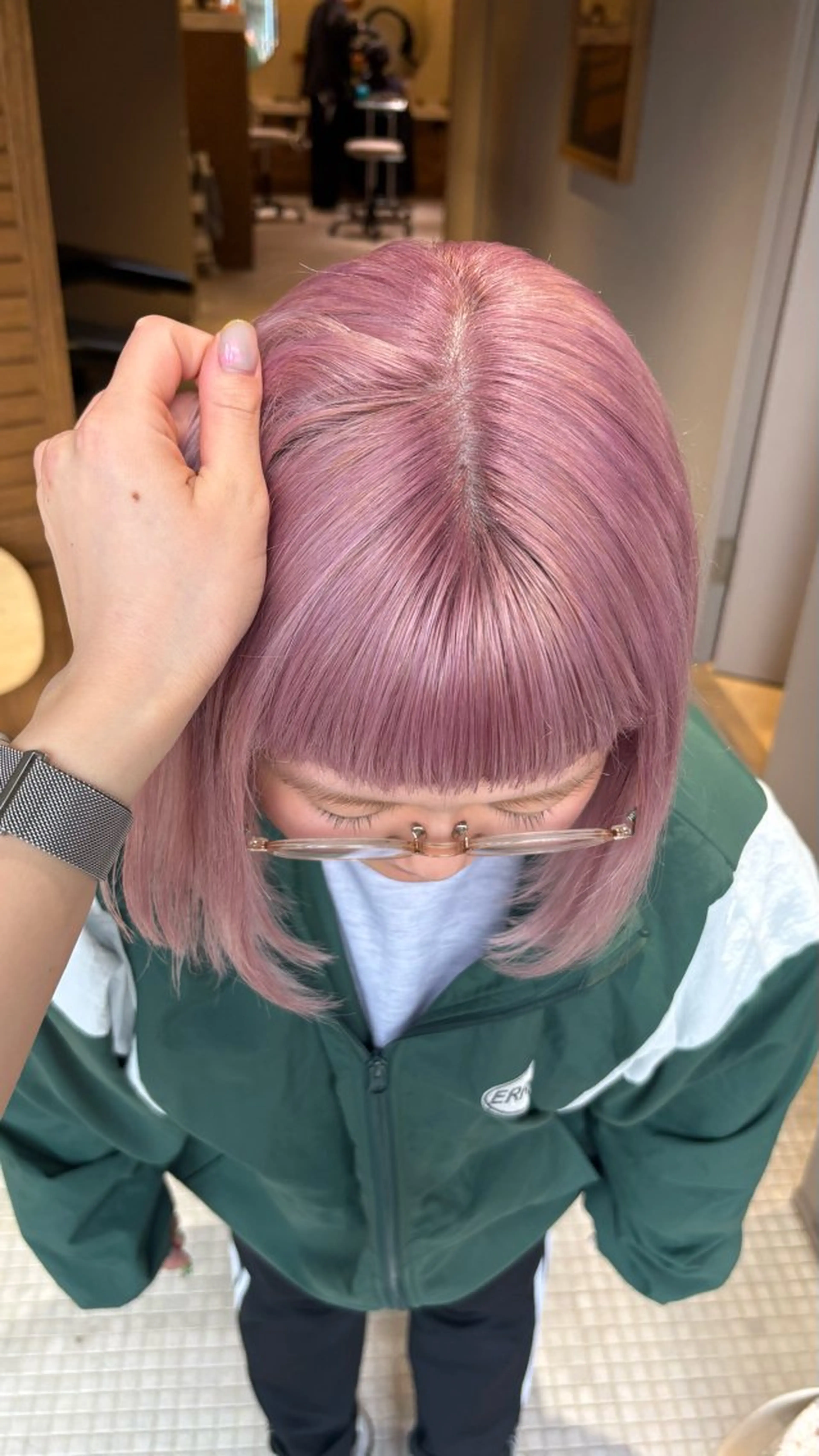 ショート ヘアカラー 《無料カットモデル / perm》ナミのヘアスタイル