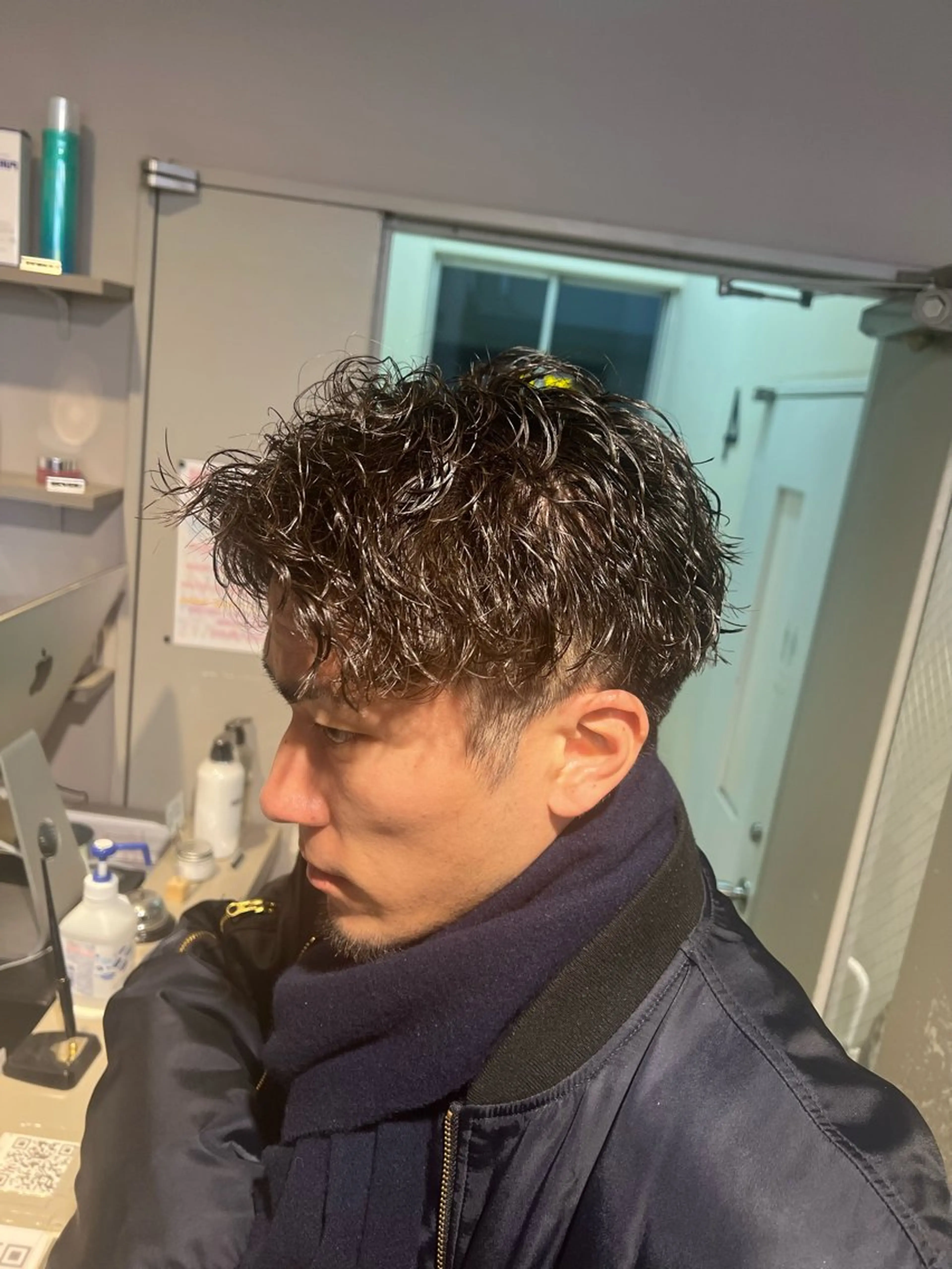 ショート カラー パーマ メンズ カット パーマ 韓国レイヤーカット /REIのヘアスタイル