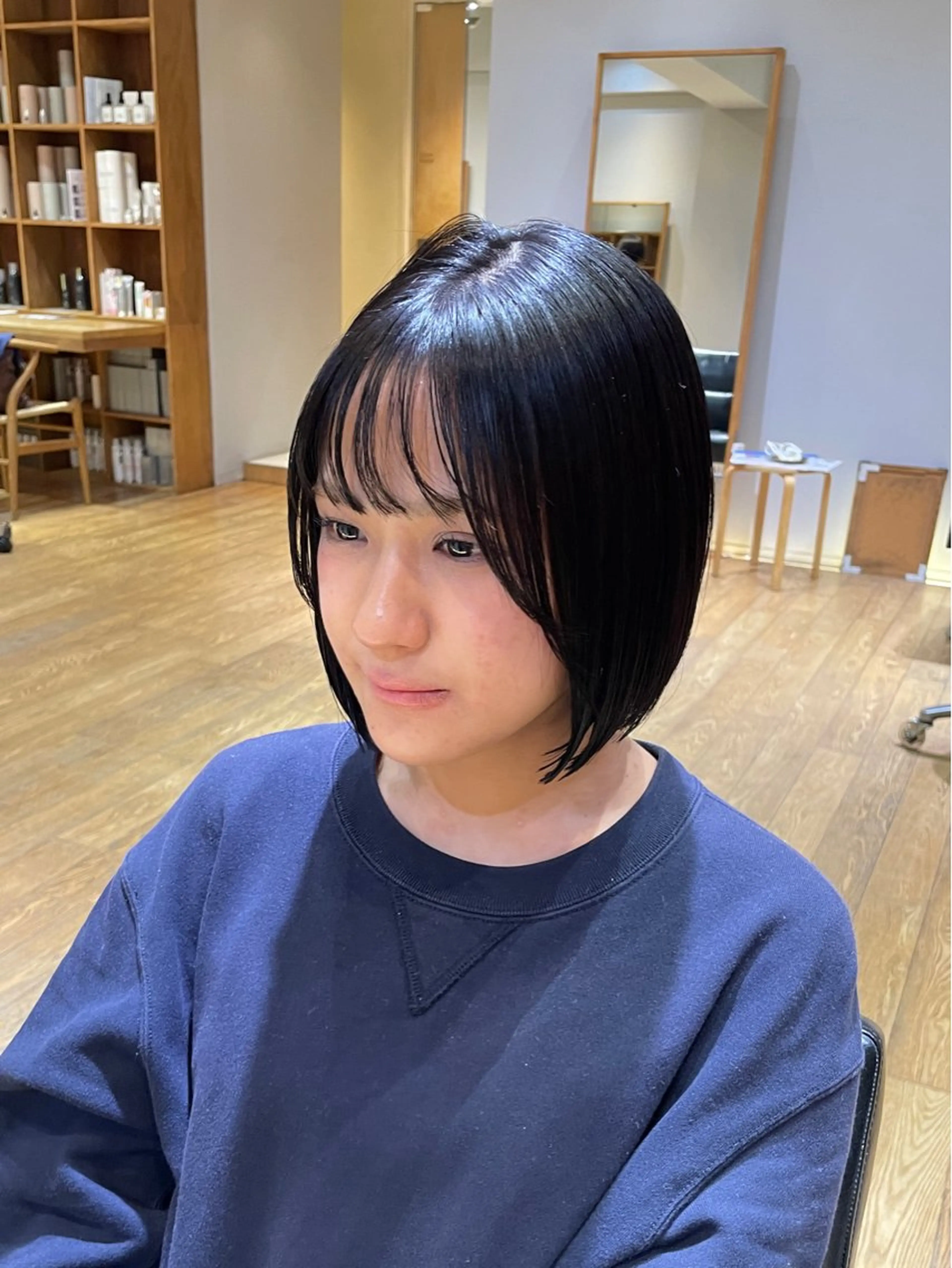 ショート カラー ボブ カット ヘアカラー トリートメント 縮毛矯正/レイヤー /ひかるのヘアスタイル