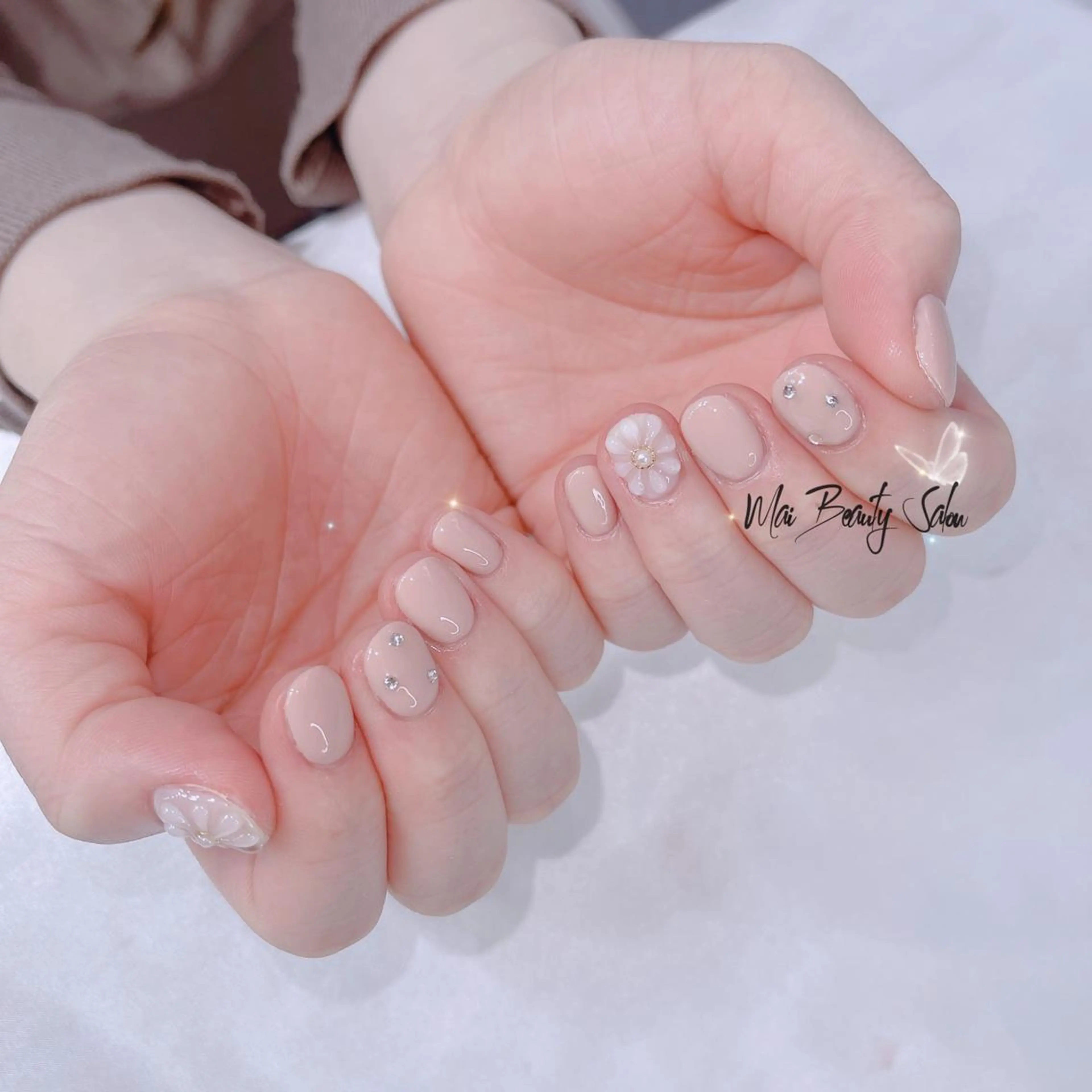 ネイル フットネイル ジェルネイル マグネットネイル パラジェル ワンホンネイル MaiBeauty Niのネイルデザイン