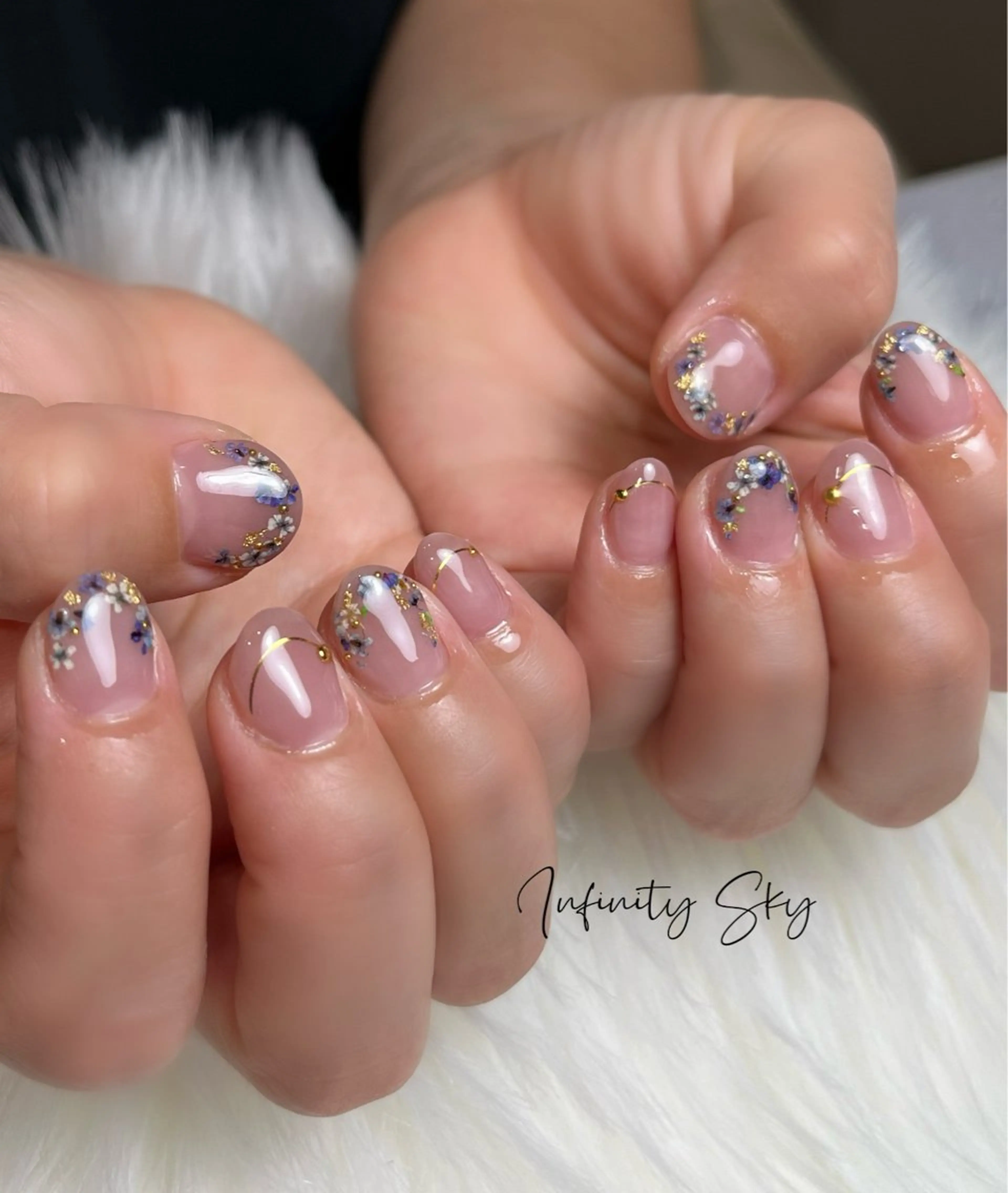 ネイル フラワーネイル infinity skyのネイルデザイン