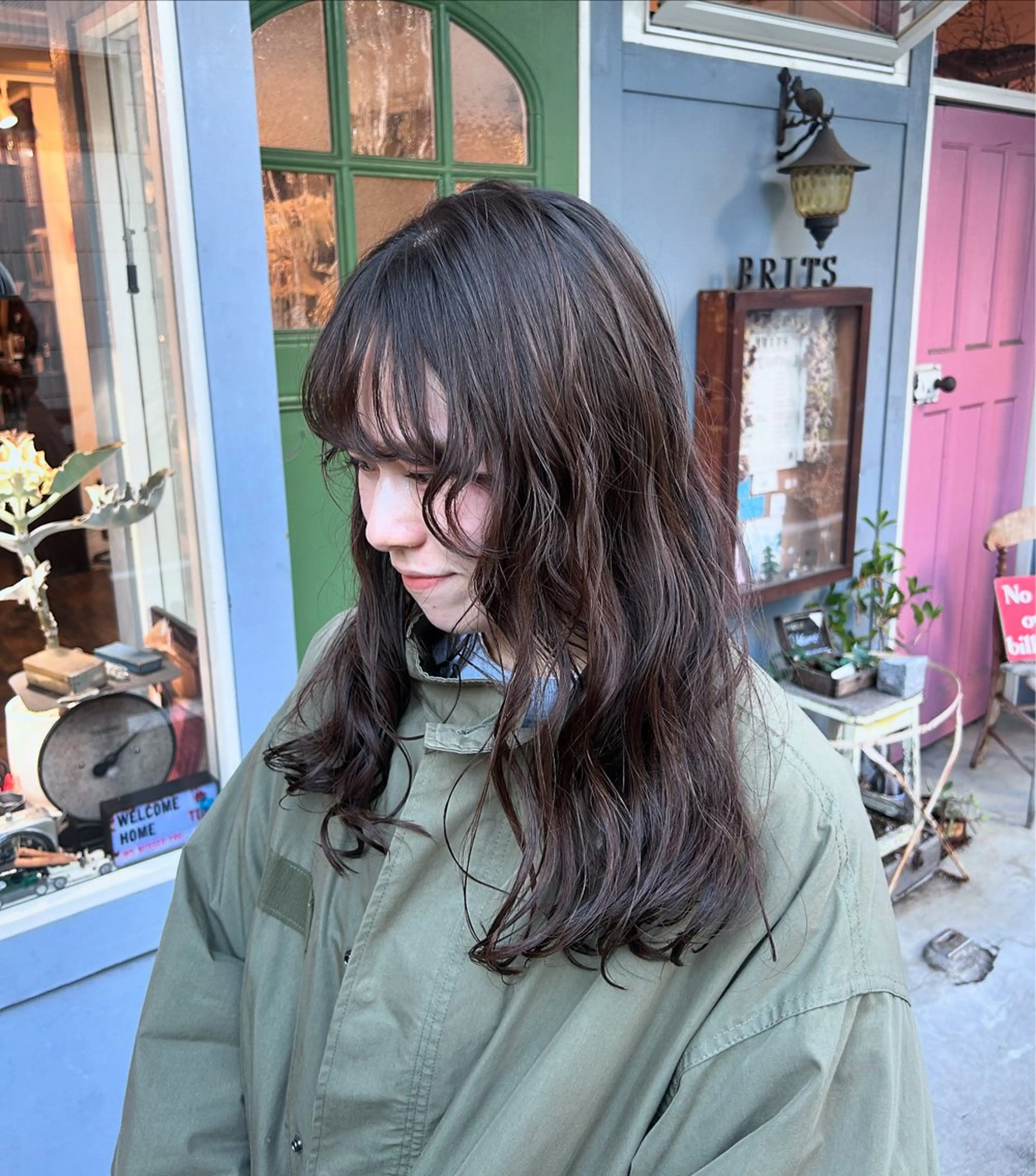 ロング パーマ カット パーマ ヘッドスパ 清水千優/パーマ/透 明感カラー/メンズのヘアスタイル