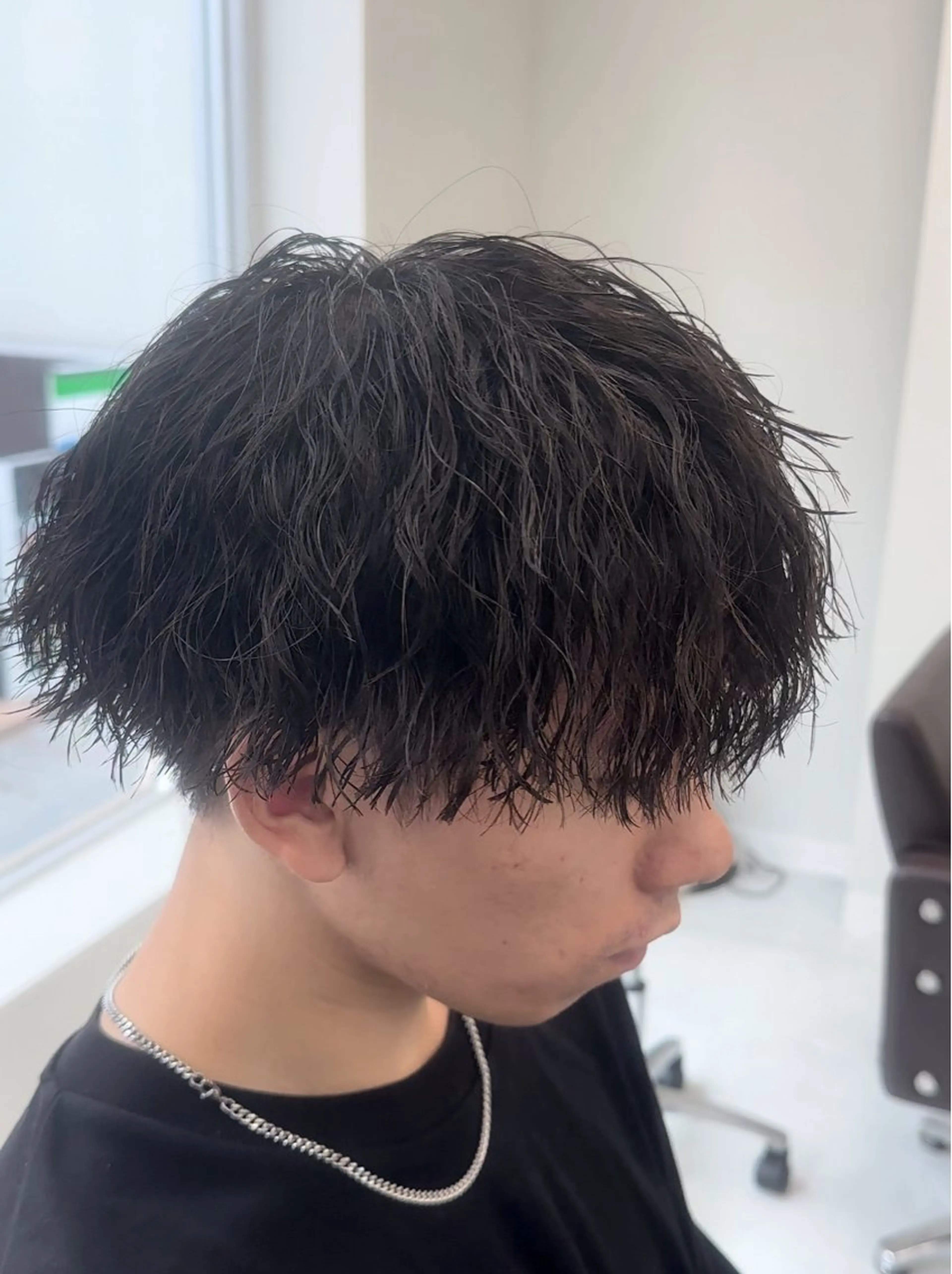 パーマ メンズ カット パーマ ニュアンス/フェザー /ウルフ/伶馬のヘアスタイル