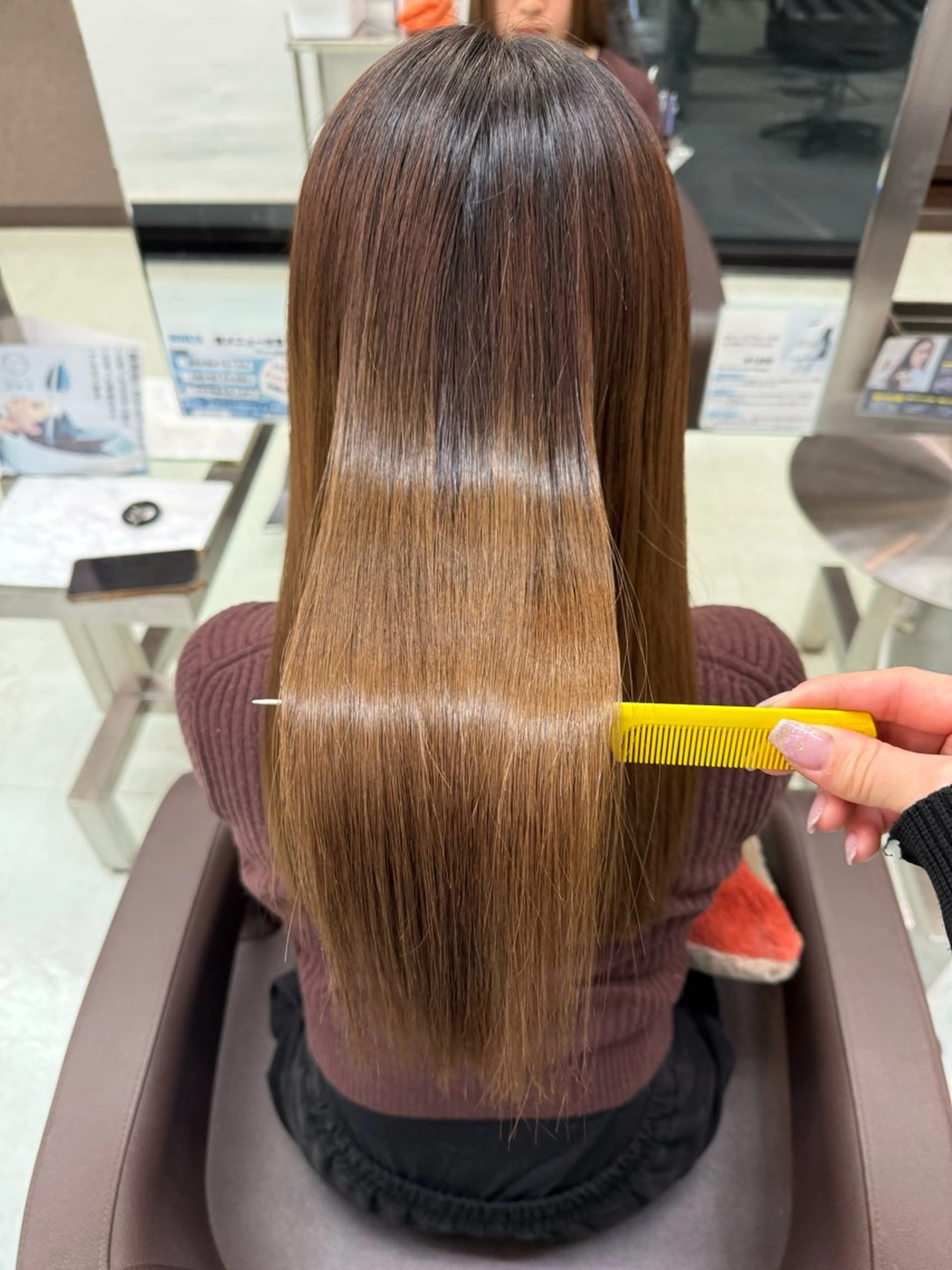 ロング 髪質改善 ヘアーメイクWILL 西宮店所属・WILL西宮 藤原 佳奈/髪質改善/艶髪のヘアスタイル