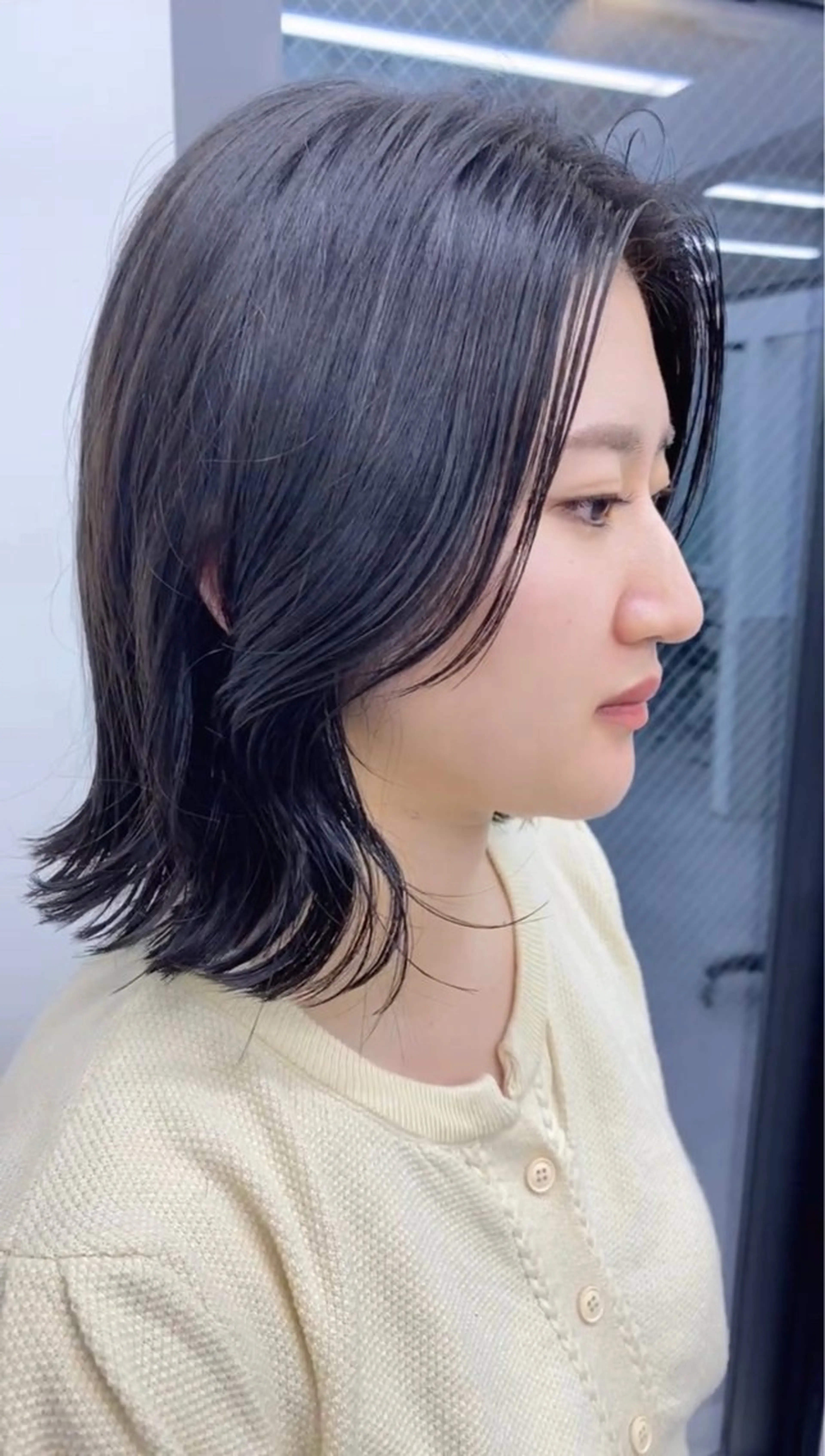 ミディアム カラー ボブ くびれヘア 顔周りカット カット トリートメント GO TODAY シェアサロン 町田店所属・韓国ヘア🇰🇷 スズキのヘアスタイル
