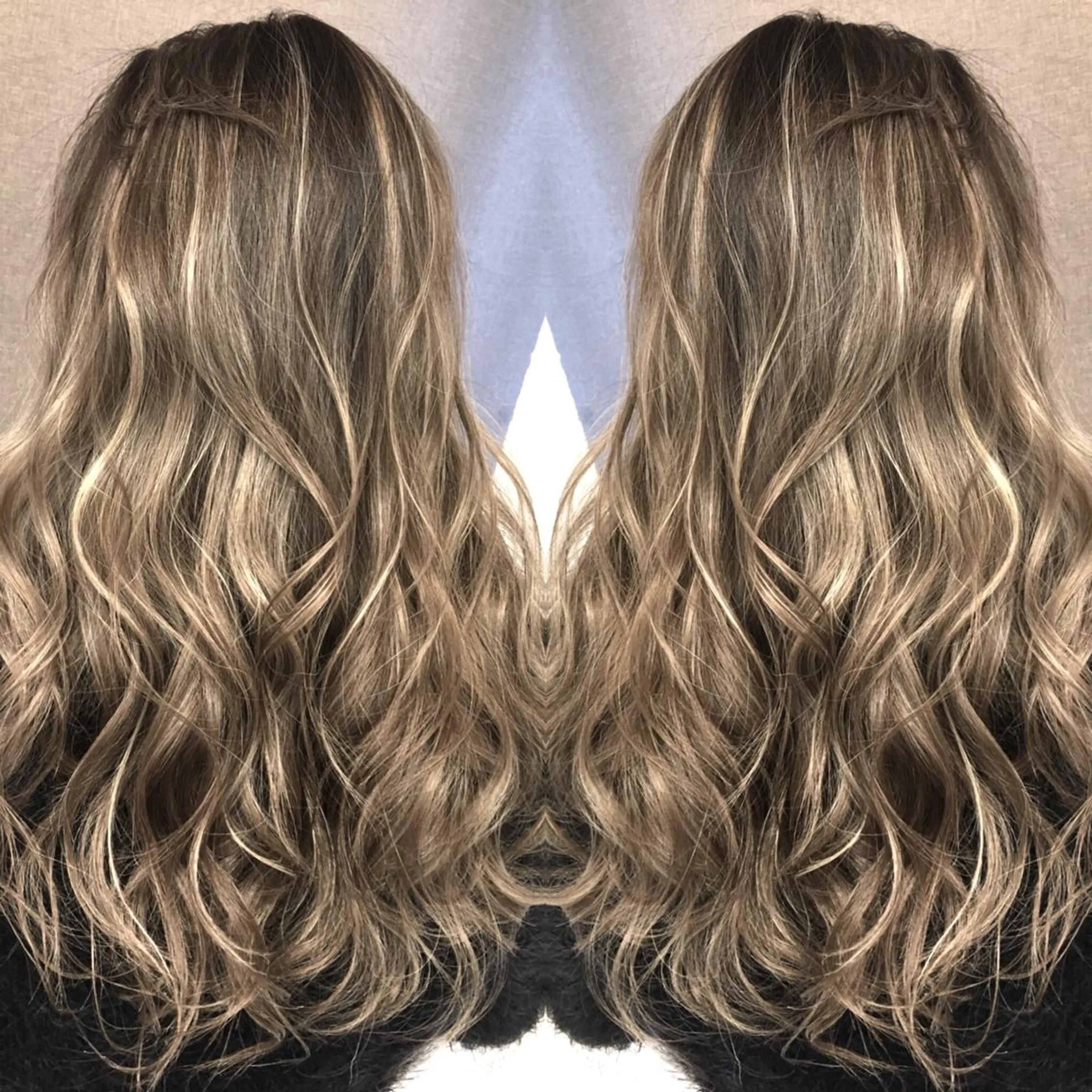 ロング カラー ネイル マツエク・マツパ ベージュカラー ハイライトカラー 3Dハイライト ハイライト ヘアカラー トリートメント 井上 一平のヘアスタイル