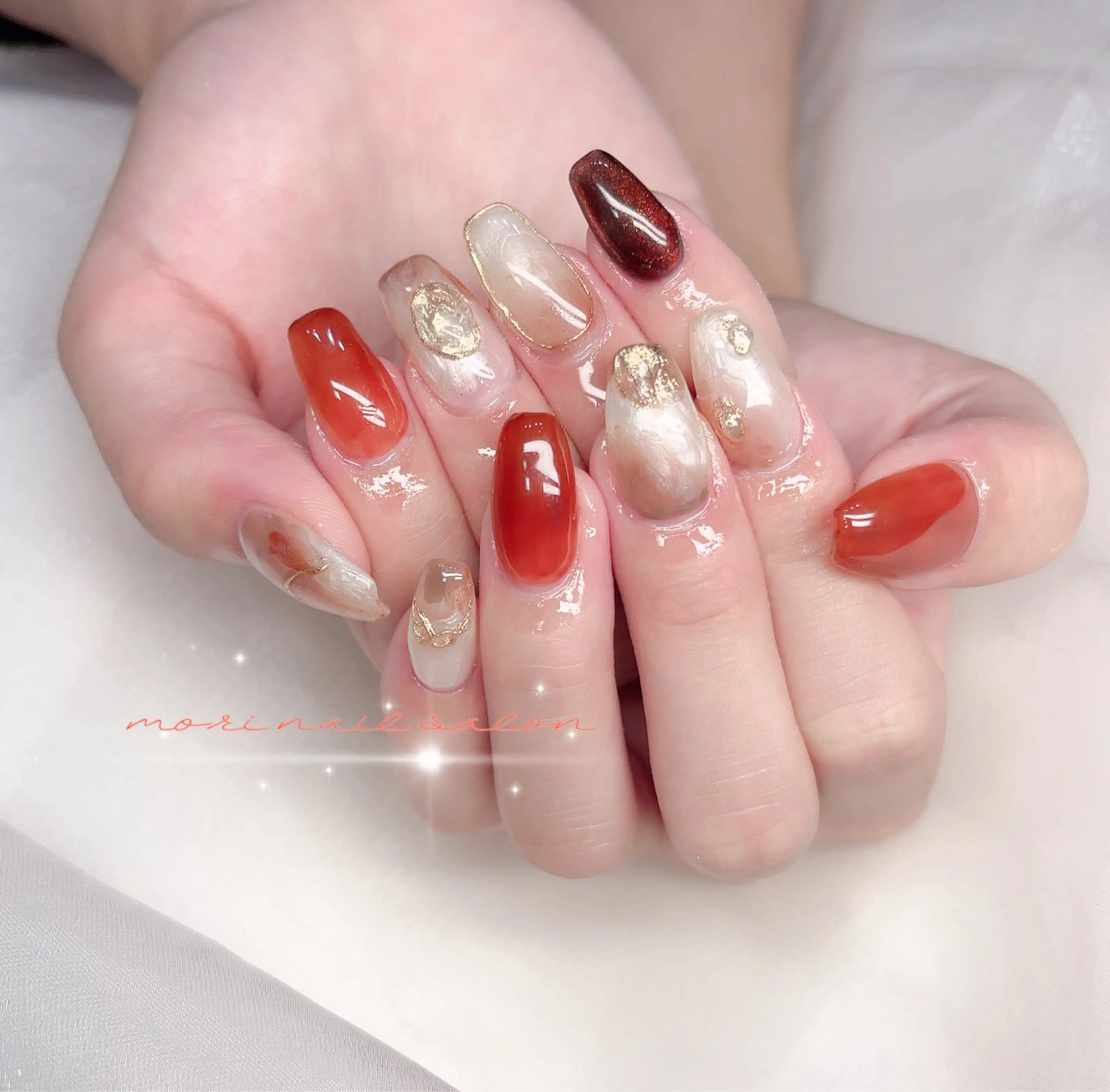 ネイル ハンドネイル 森 ネイルサロンのネイルデザイン