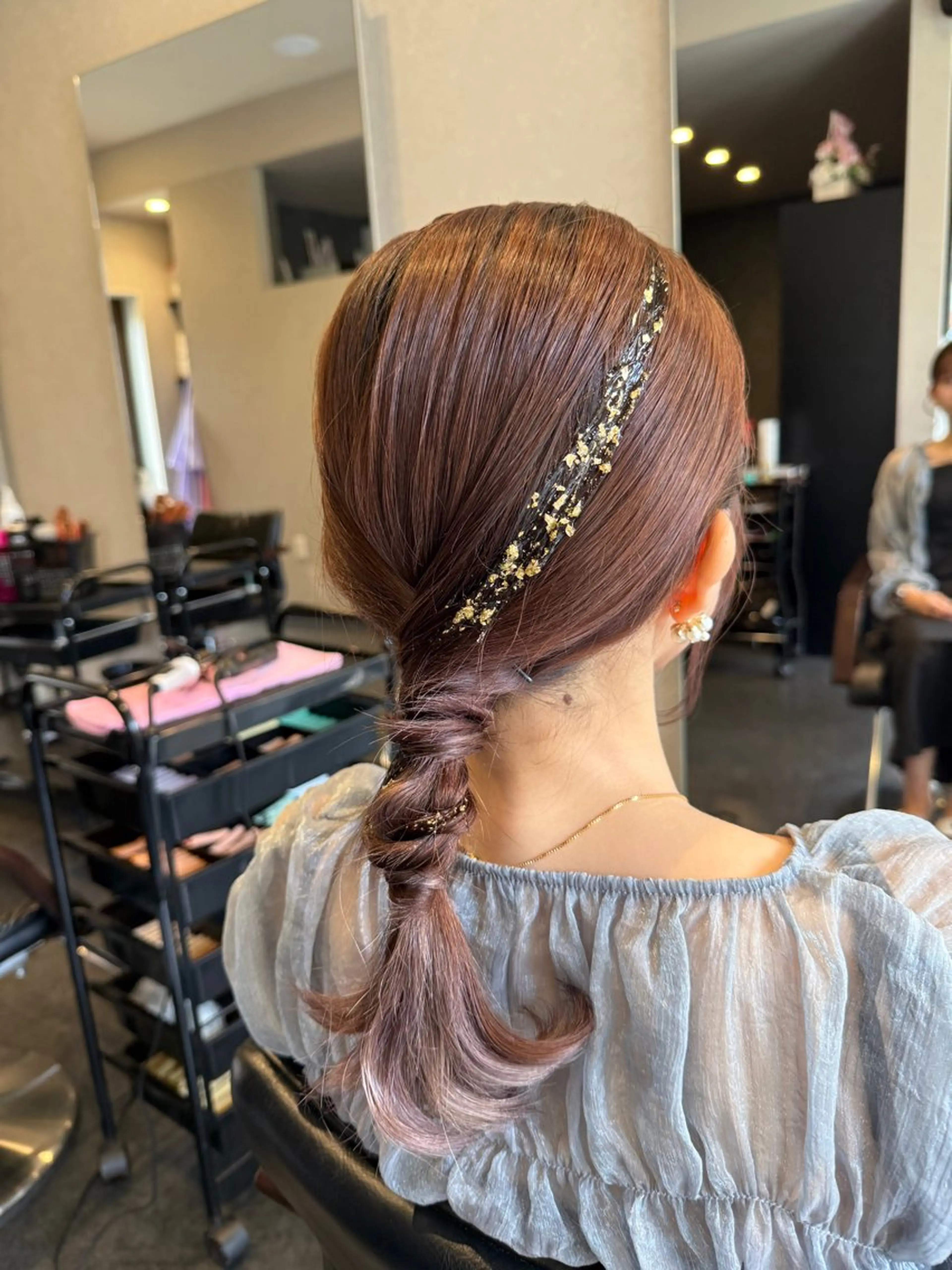 セミロング 髪質改善⚡️カラー 🍀武久 誠🍀のヘアスタイル