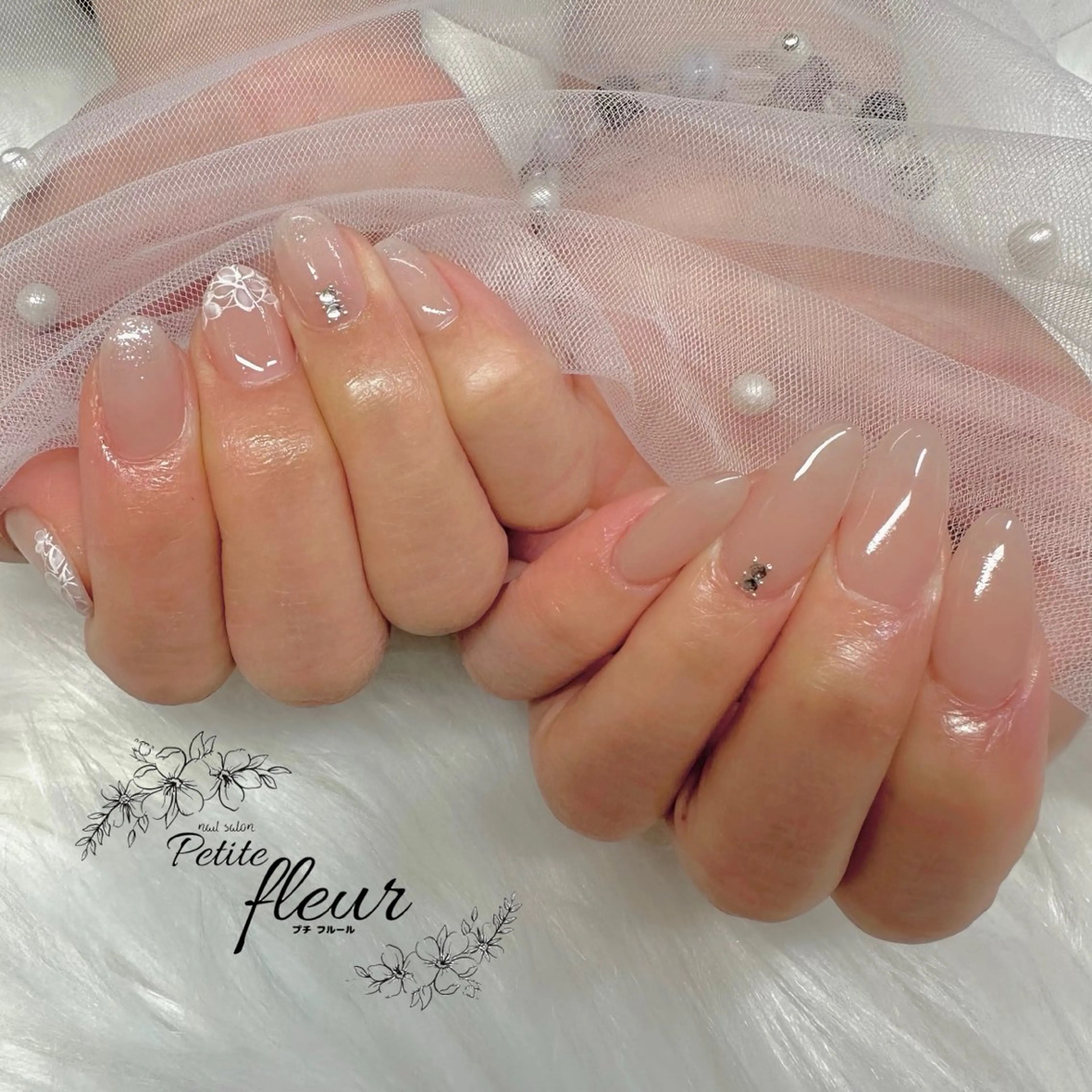 ネイル ジェルネイル ハンドネイル ❁⃘*。Petite fleur❁⃘*りさのネイルデザイン