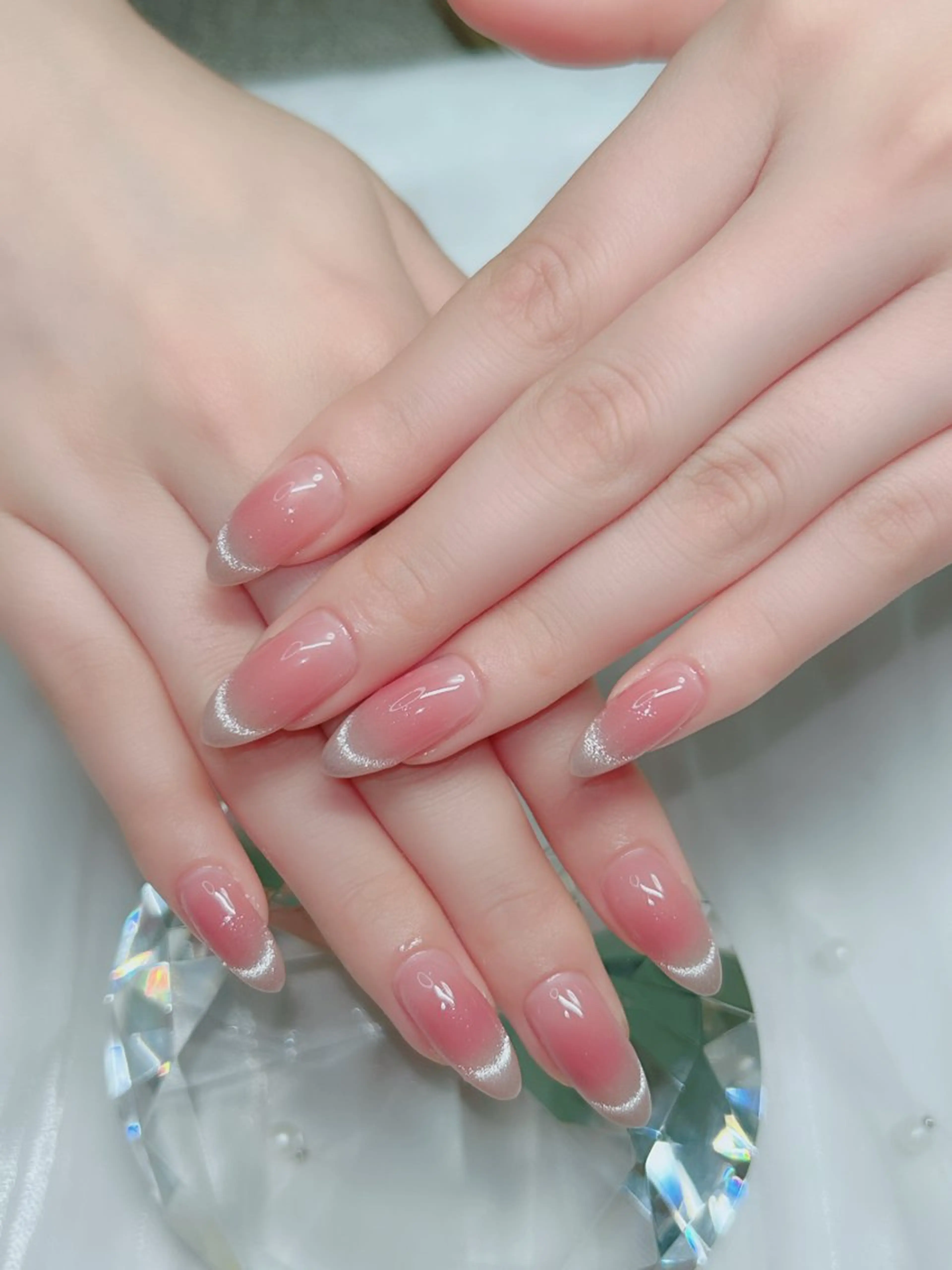 ネイル アートネイル フレンチネイル ジェルネイル グラデーション マグネットネイル ハンドネイル Cute Tips nailのネイルデザイン