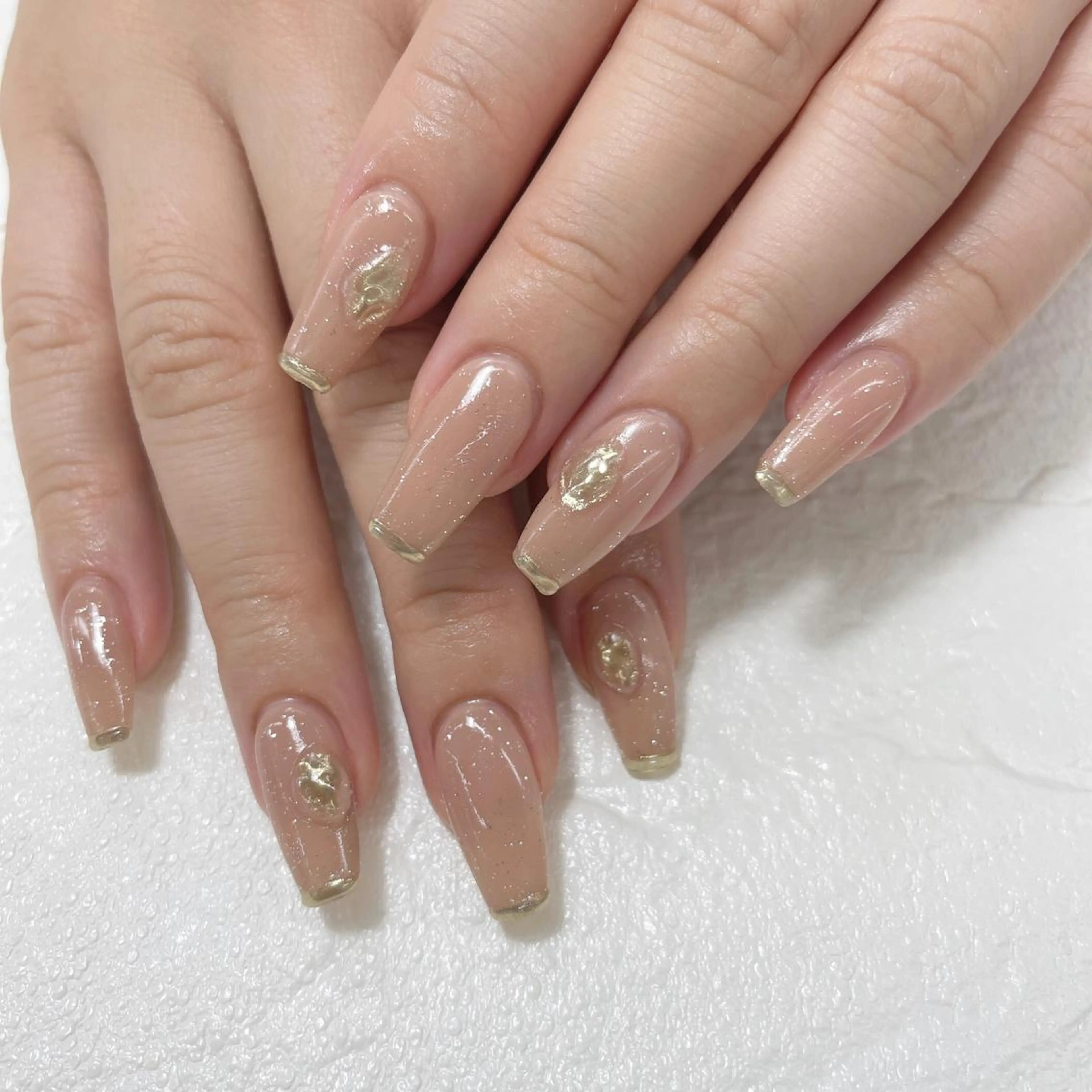 ネイル ラメ(グリッター) ミラーネイル 持ち込み Nail Blue512所属・Nailist MINORIのネイルデザイン