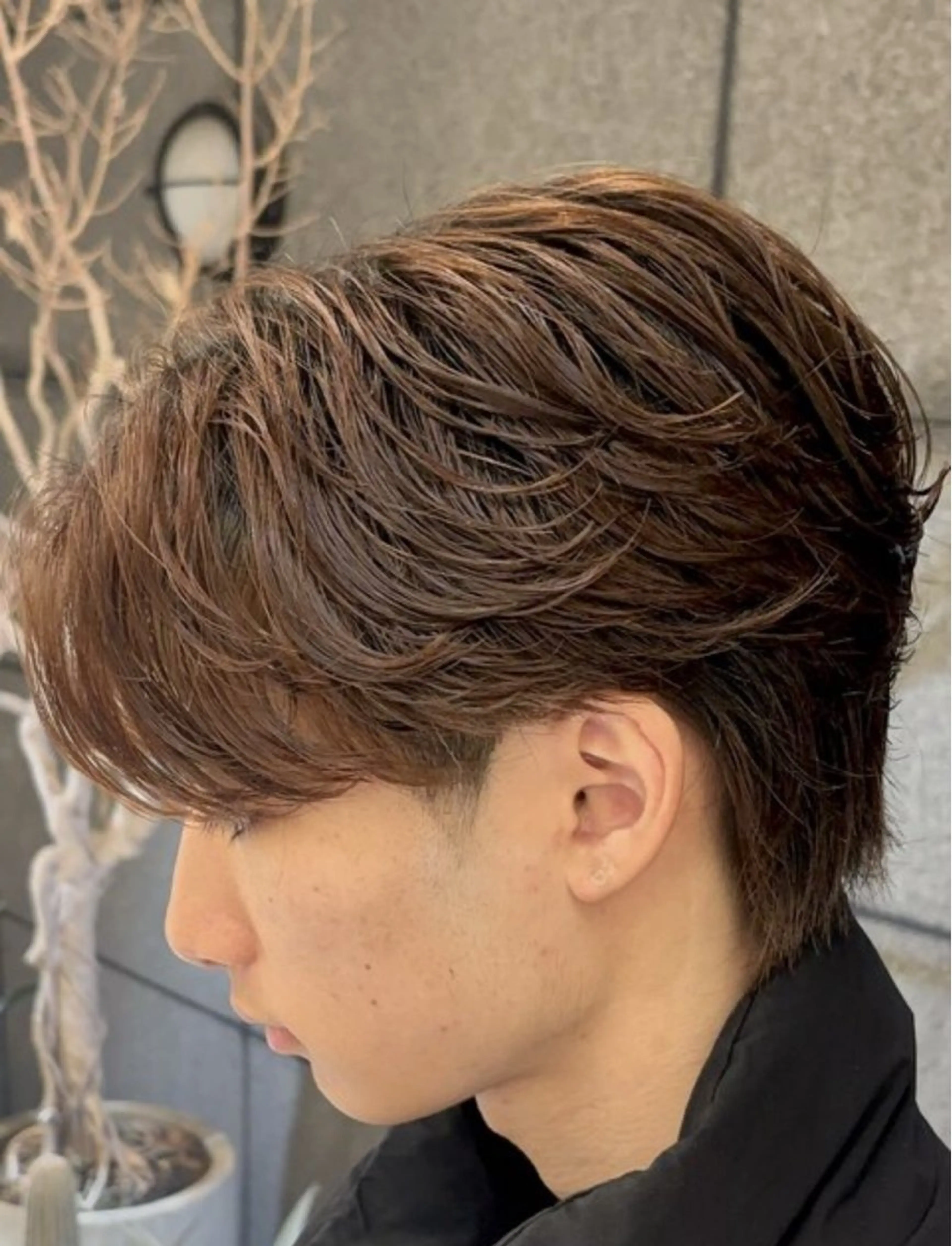 パーマ メンズ フェザーパーマ メンズ韓国風 メンズパーマ ニュアンスパーマ カット パーマ メンズ/シャドウ/ 波巻き/kyogoのヘアスタイル