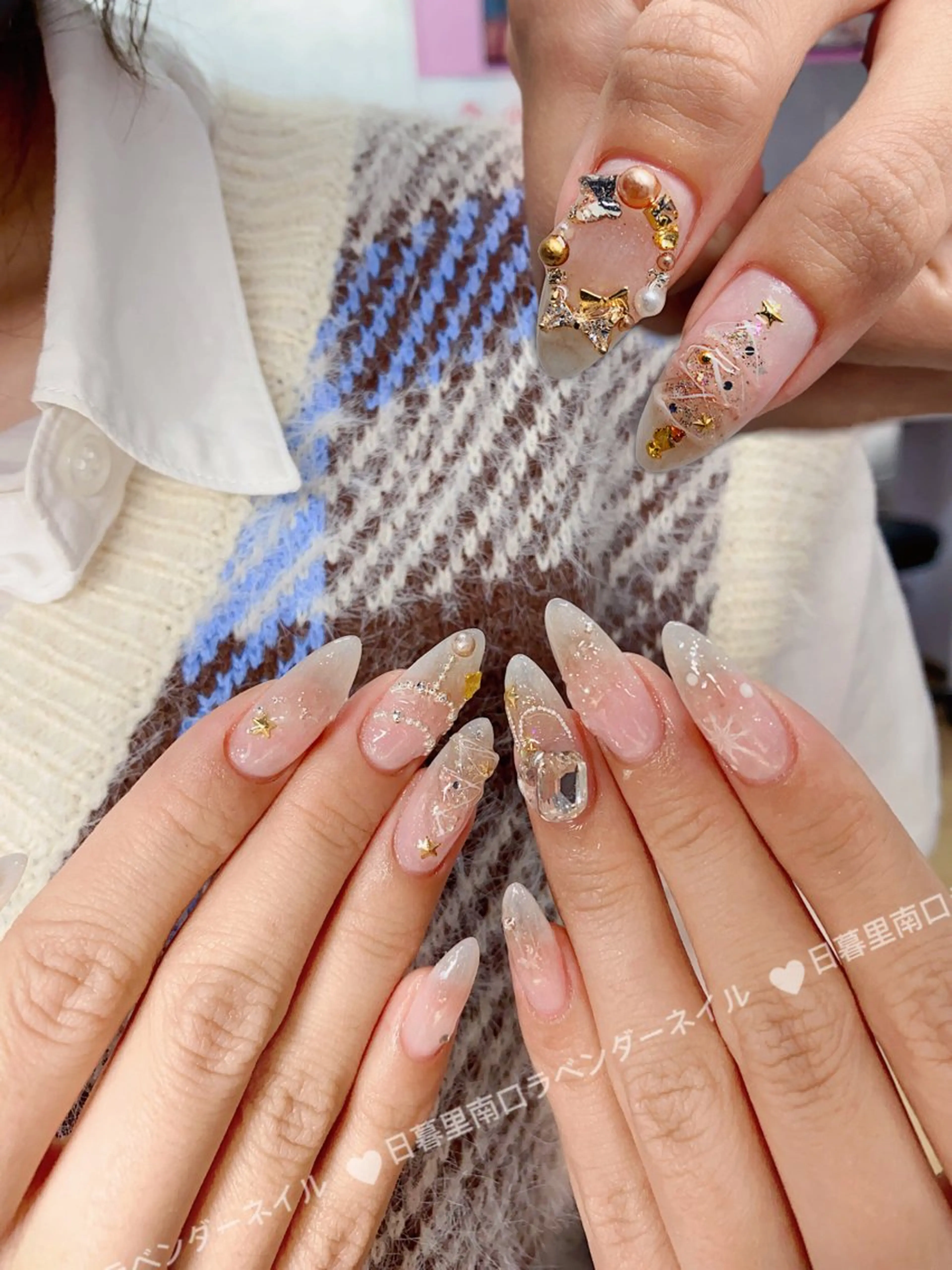 ネイル ハンドネイル ラベンダー💖日暮里 ルル💖ネイルのネイルデザイン