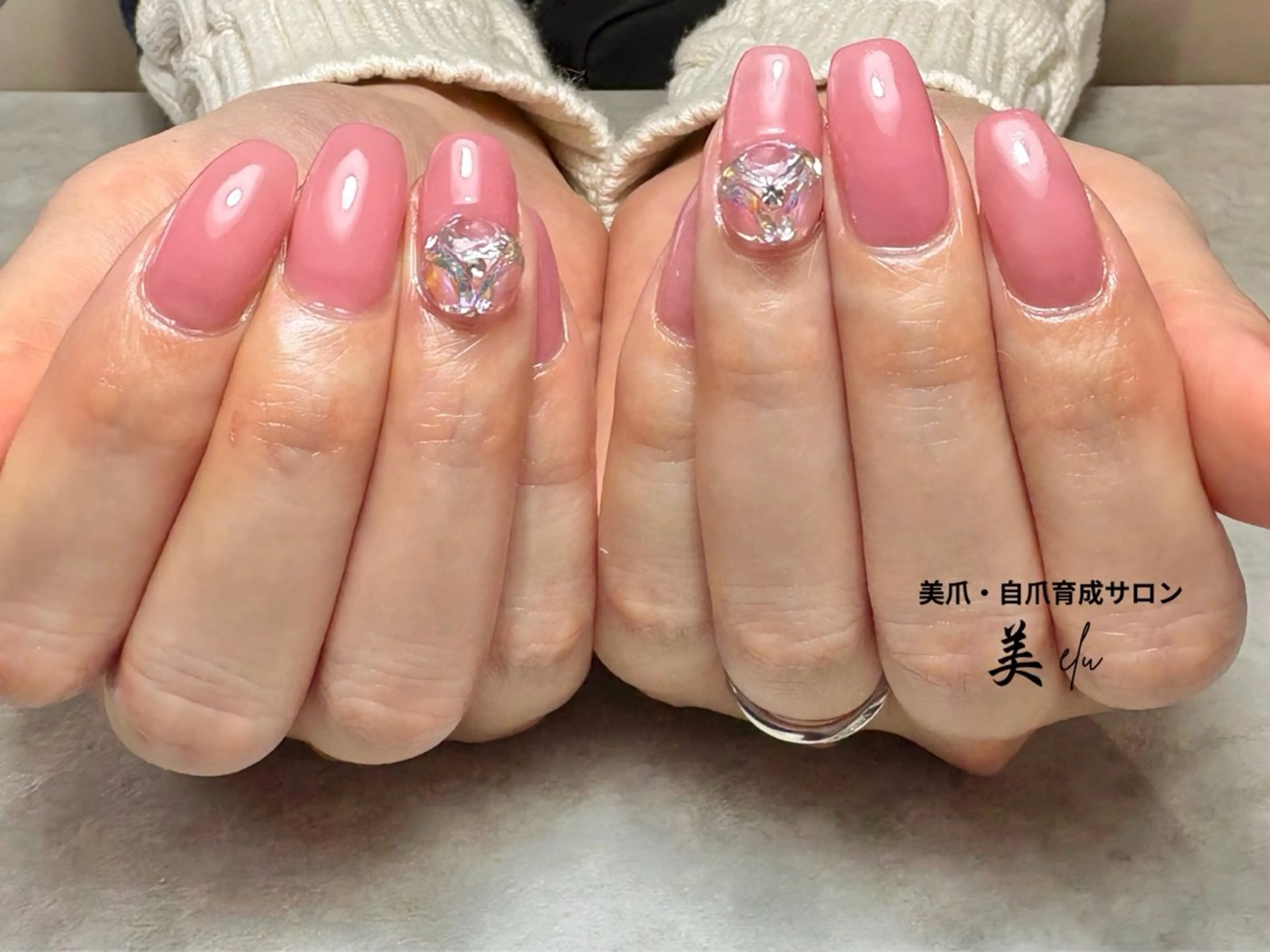 ネイル ジェルネイル ワンカラーネイル ハンドネイル 美爪・自爪育成サロン美elu所属・美爪・自爪育成サロン 美elu(ビエル)のネイルデザイン