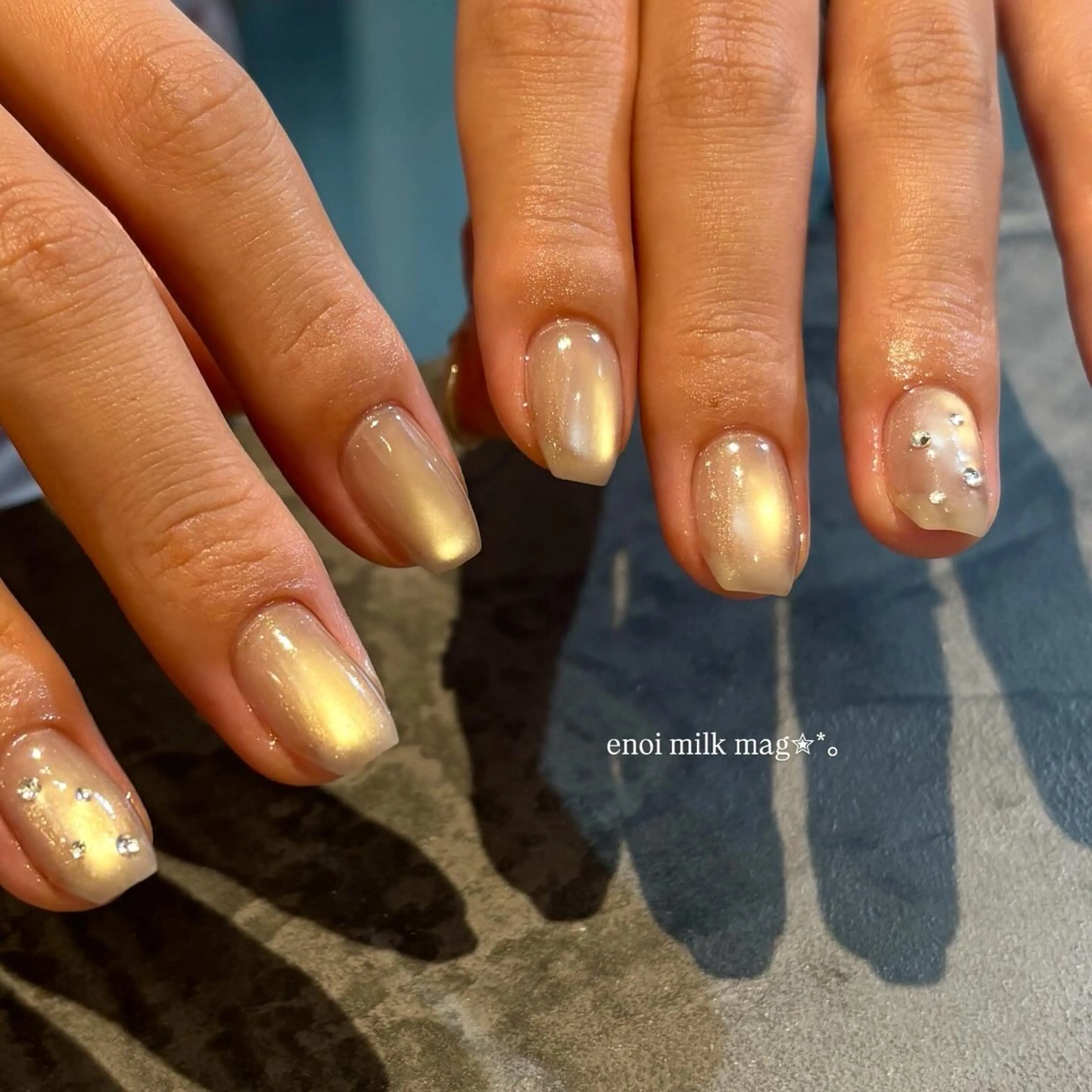 ネイル キラキラネイル ストーンネイル Blabo鹿児島中央 senaのネイルデザイン