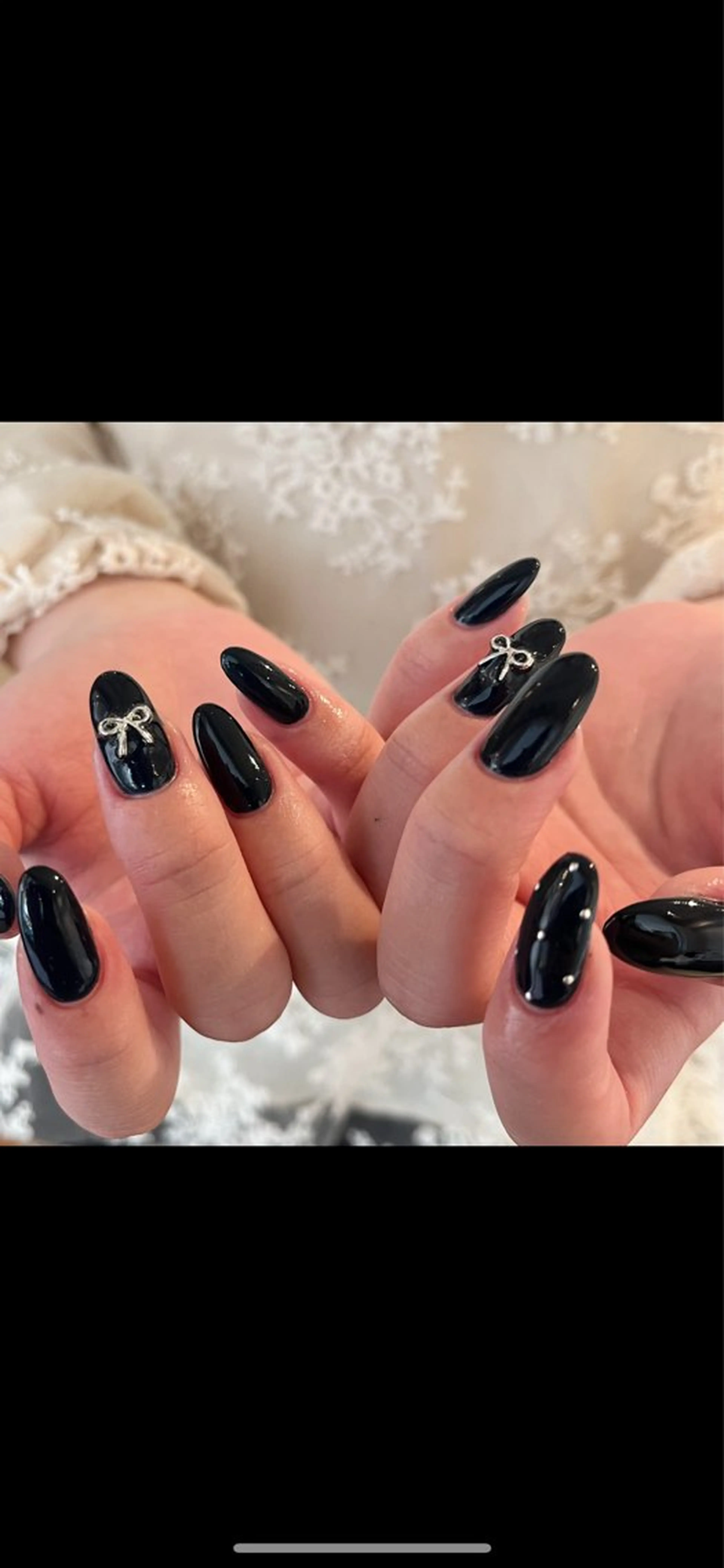 ネイル アートネイル ドット ネイビー ストーンネイル ハンドネイル ballie／小野原 なつみのネイルデザイン