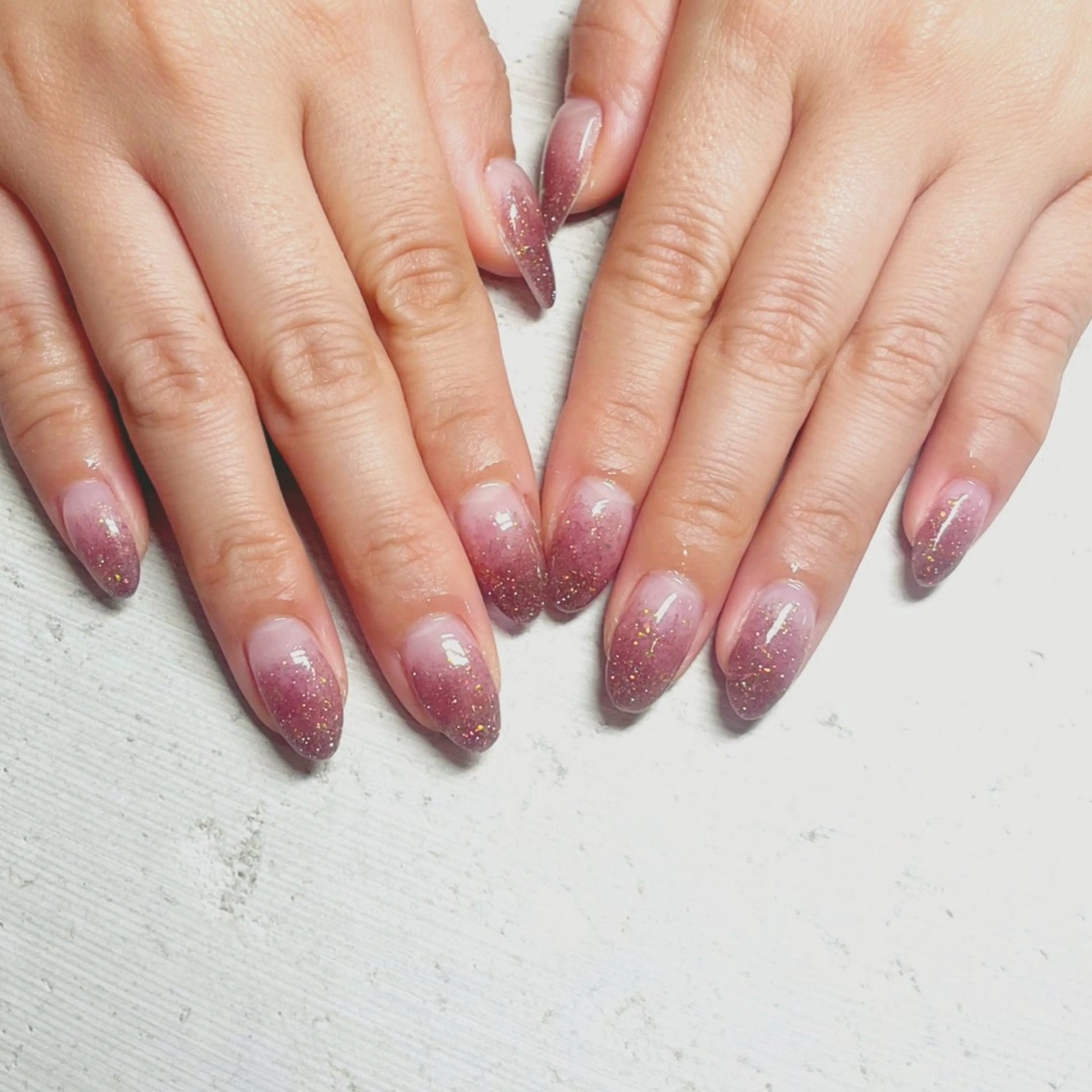 ネイル フラッシュネイル グラデーション ラメ(グリッター) ラメグラデーション ハンドネイル nail patio yukiのネイルデザイン