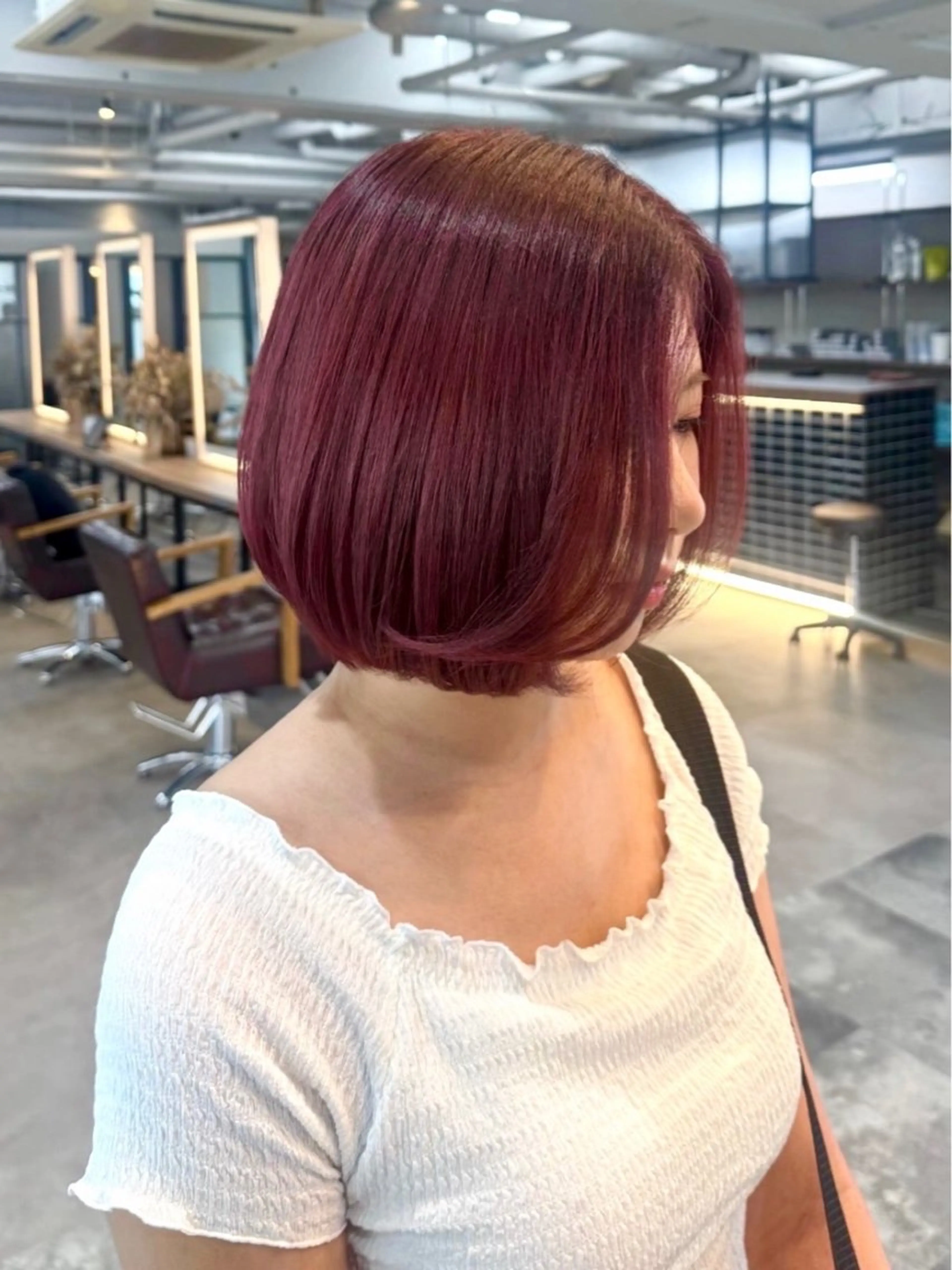 カラー ブリーチ ピンクカラー レッドカラー ヘアカラー 髪質改善/レイヤー/ 🐣kokoro🌸のヘアスタイル